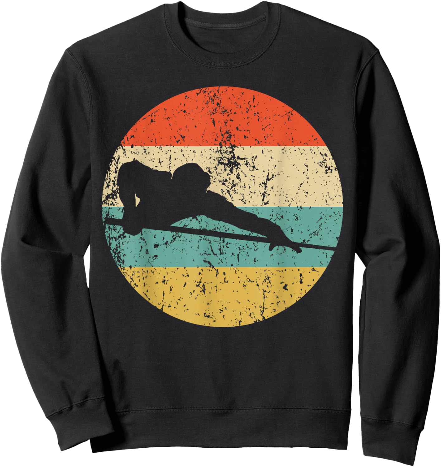 Pool Player Billiards Player Silhouette Retro Sports Sweatshirt - Sweatshirt | Black