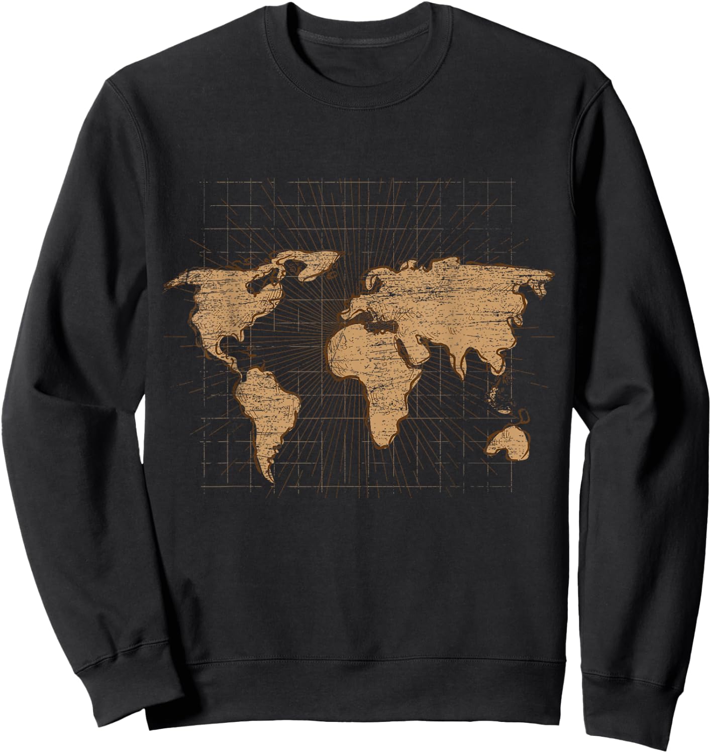 Weltreise Landkarte Internationale Reisen Globus Weltkarte Sweatshirt - Sweatshirt | Black