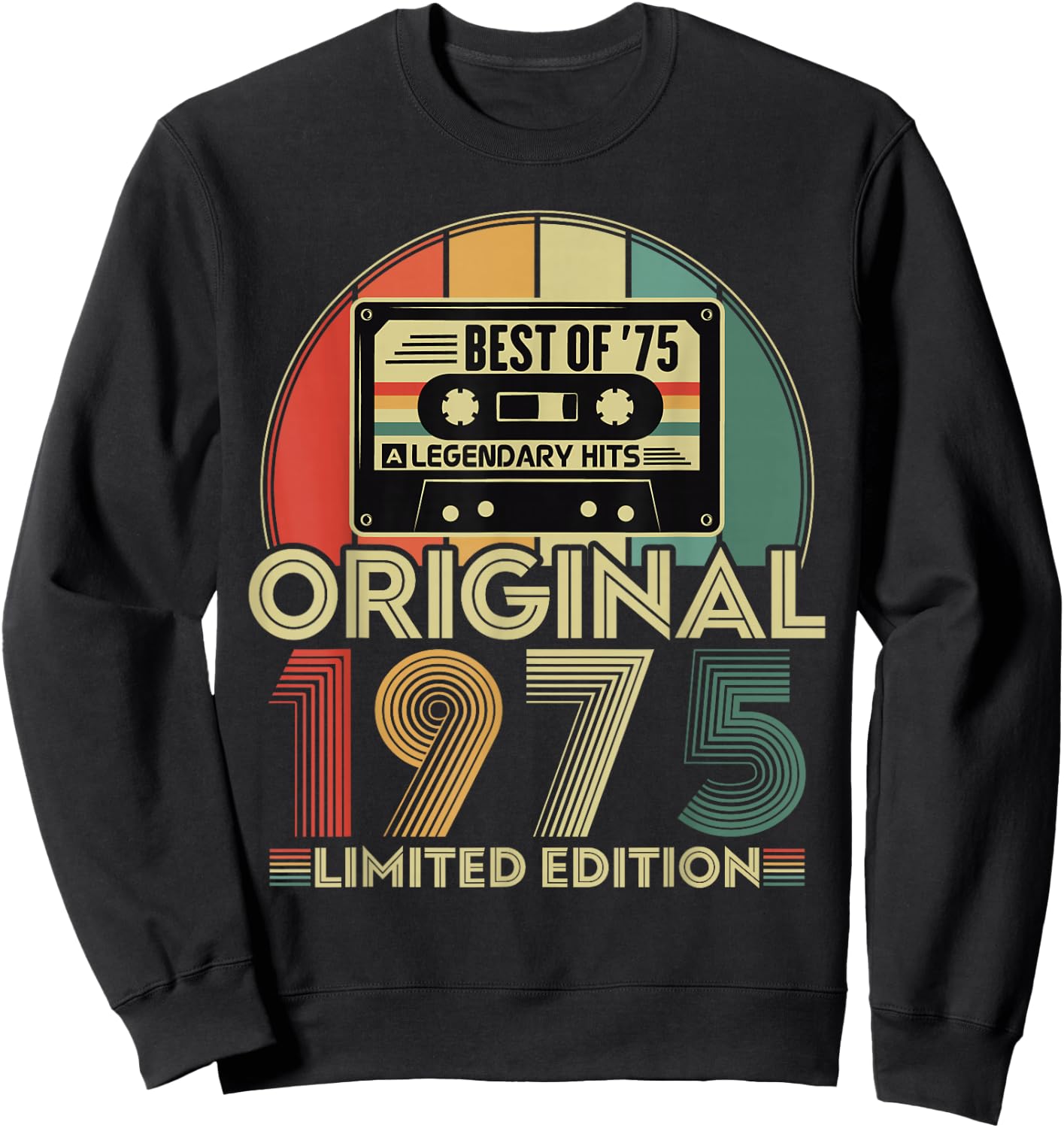 Original 1975 Vintage Birthday 50 Years Women , Black, S Sweatshirt - Sweatshirt | Black