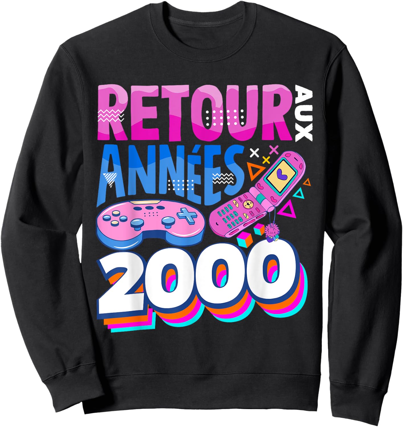 Back to the 2000s Vintage Retro 00s , Black, S Sweatshirt - Sweatshirt | Black
