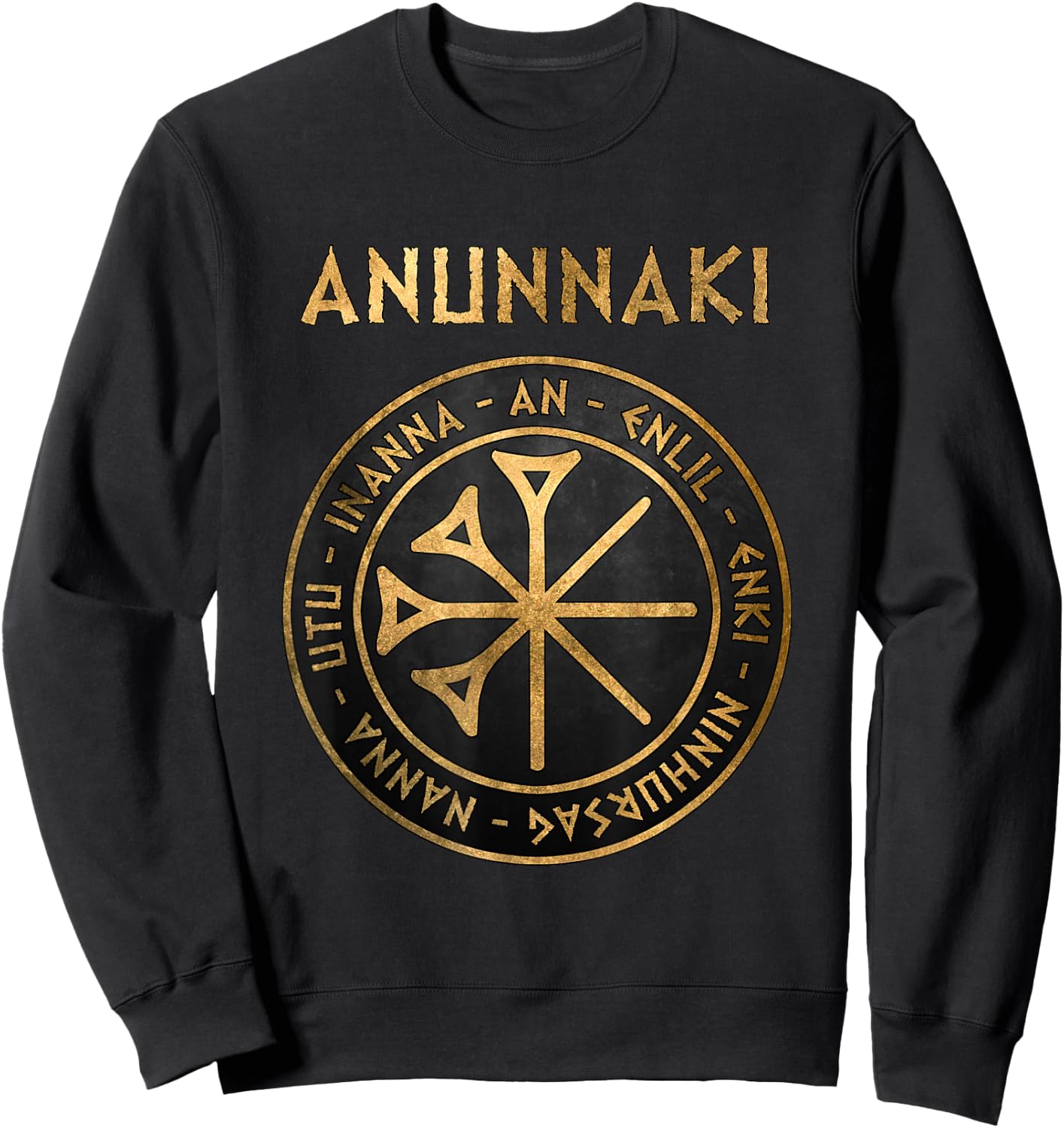 Symbol of the Ancient Gods of the Anunnaki of Mesopotamia , black Sweatshirt - Sweatshirt | Black