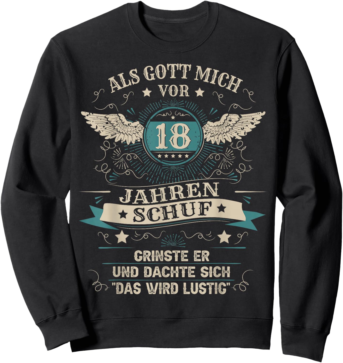 18th Birthday Boy Girl 18 Years 2006 Funny Gift , black Sweatshirt - Sweatshirt | Black
