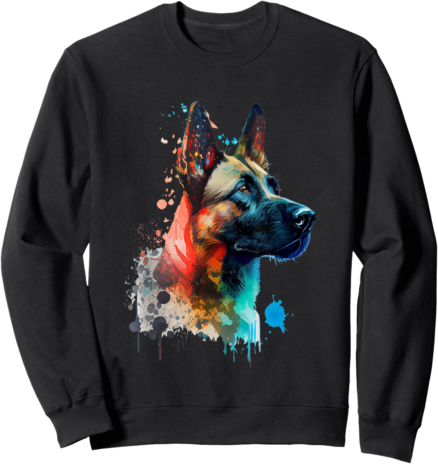 Malinois Belgischer Schäferhund Gassi Gehen Hundebesitzer Sweatshirt - Sweatshirt | Black