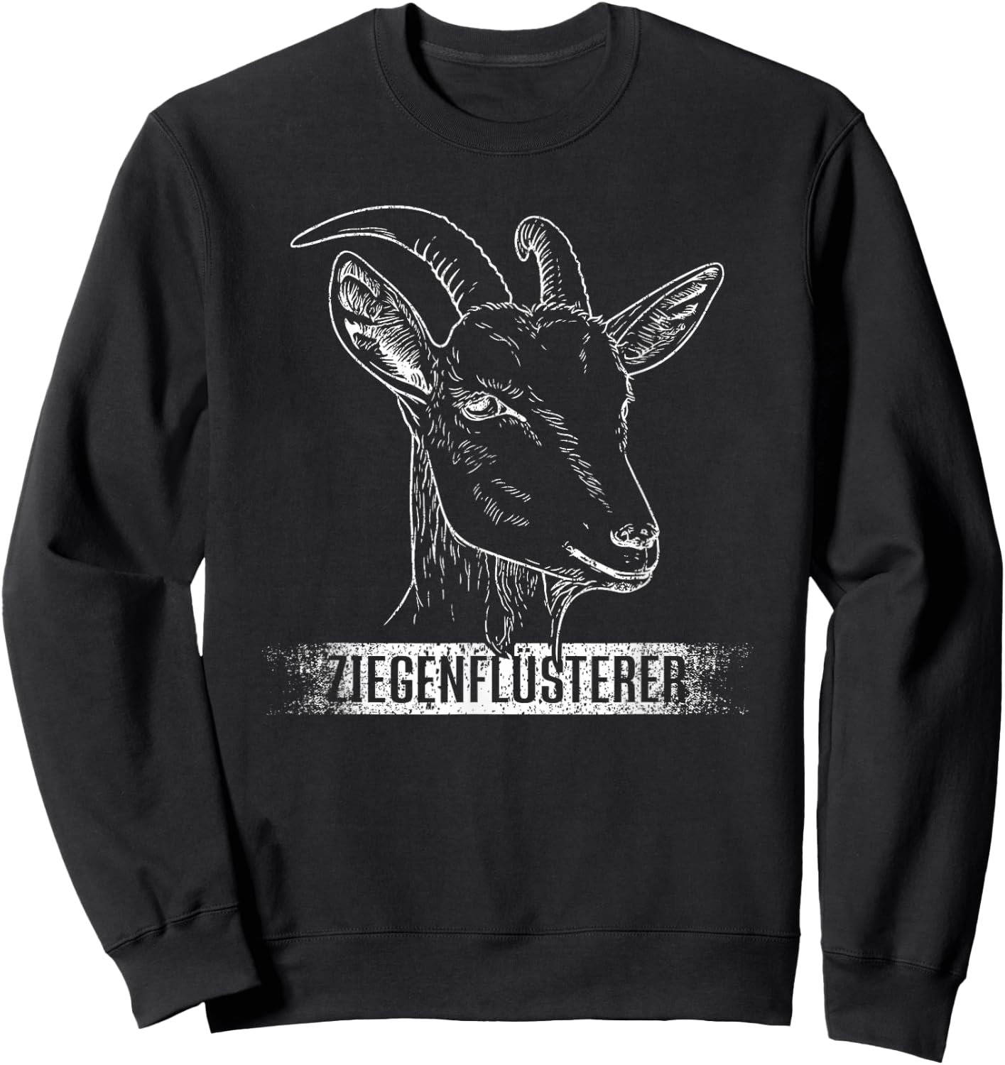 Ziegenflüsterer | Ziegen Flüsterer Lustiges Ziegen Landwirt Sweatshirt - Sweatshirt | Black