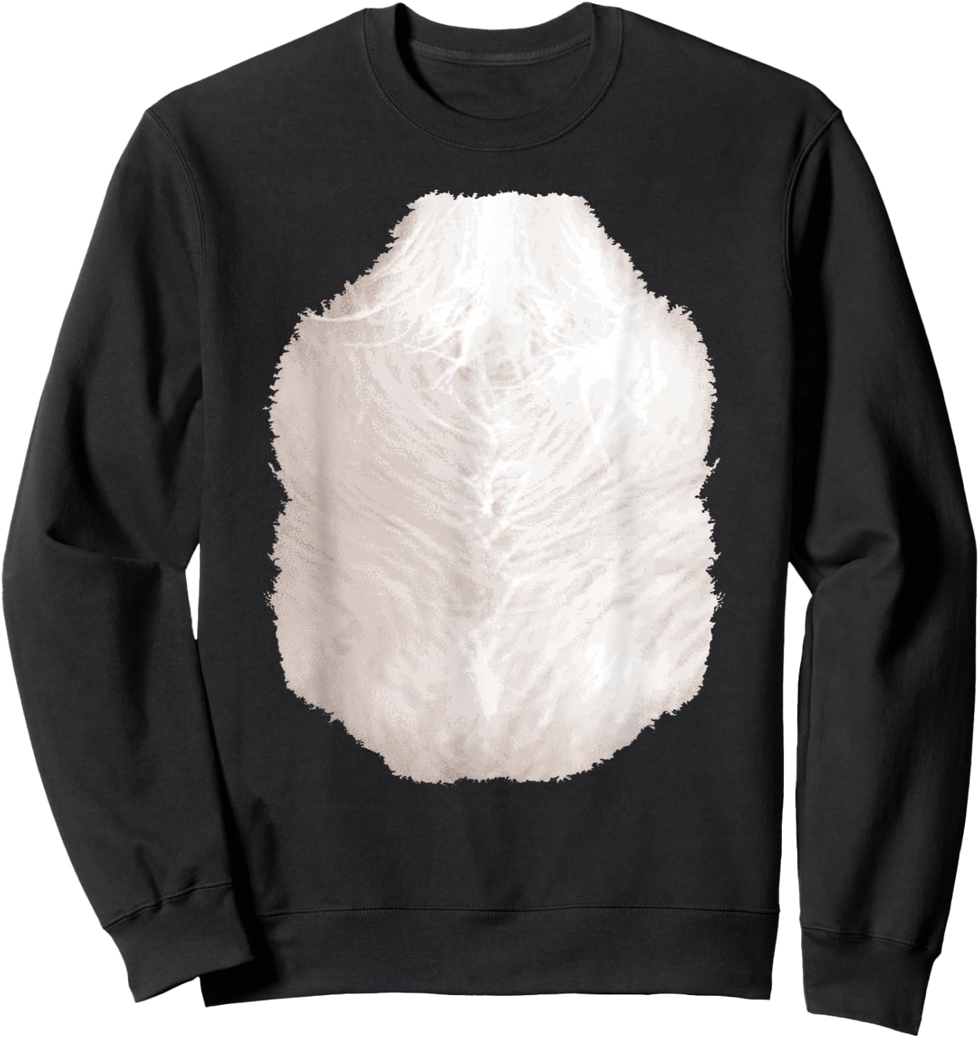 Cute Panda Chest Hair Halloween Costume Hairy Belly Picture Sweatshirt - Sweatshirt | Black