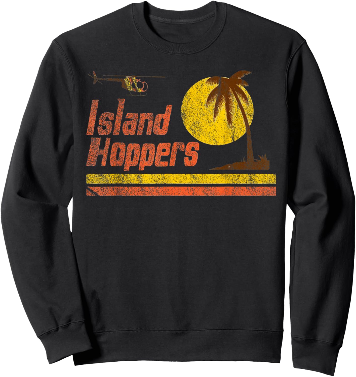 Magnum Island Hoppers Retro Sunset in PI , black Sweatshirt - Sweatshirt | Black