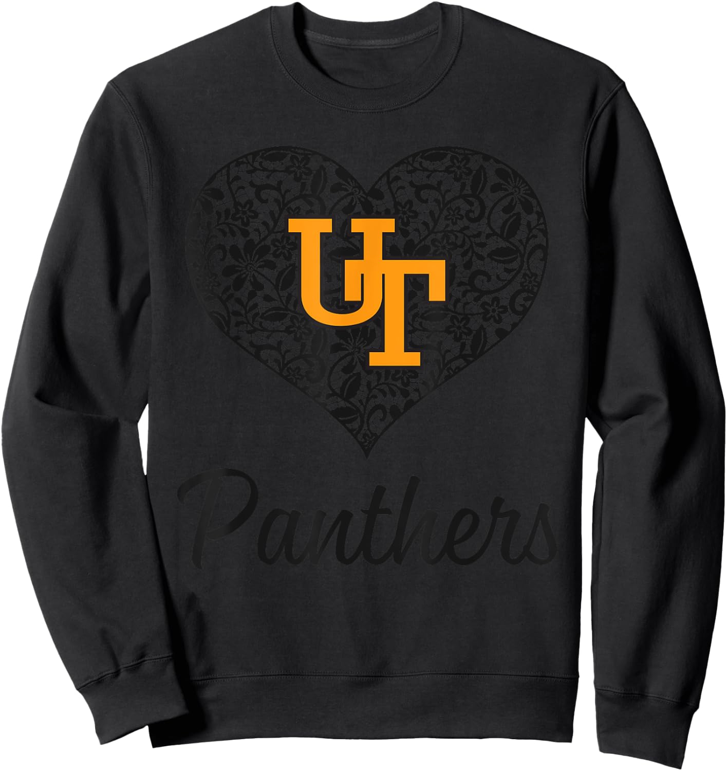 United Township Panthers Logo Lace Heart HS Sweatshirt - Sweatshirt | Black