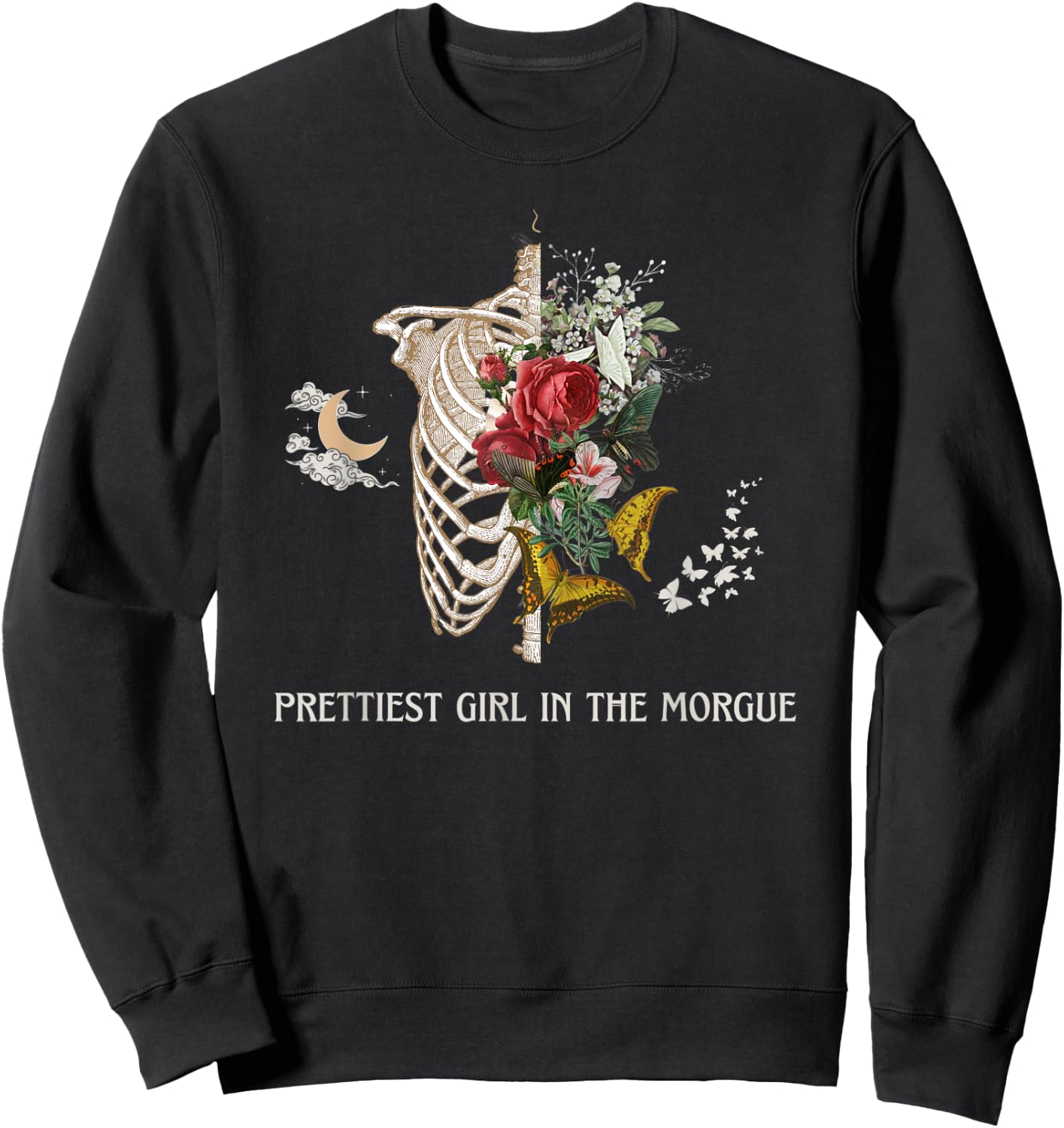 Goth and Gothic Prettiest Girl in the Morgue Emo Halloween Sweatshirt - Sweatshirt | Black