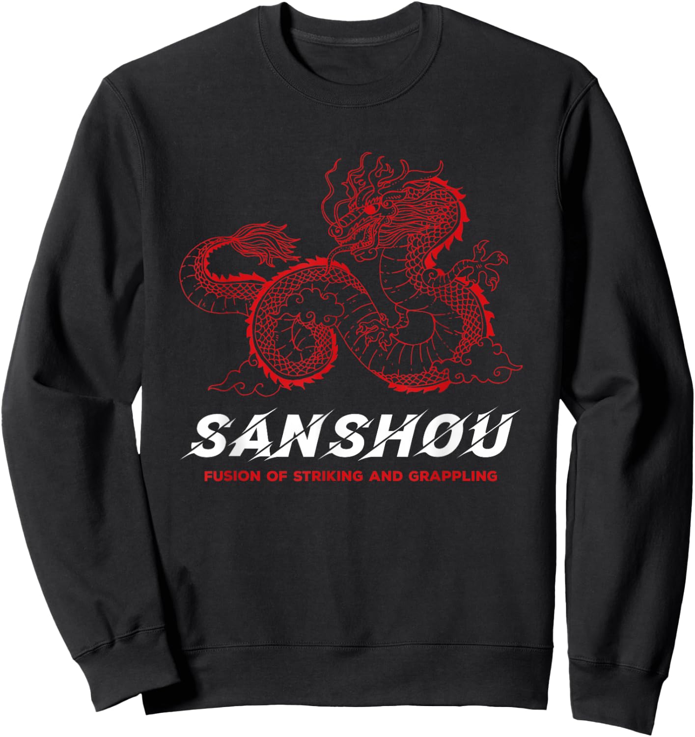 Sanshou Sanda Dragon Chinese Boxing Martial Arts Sweatshirt - Sweatshirt | Black