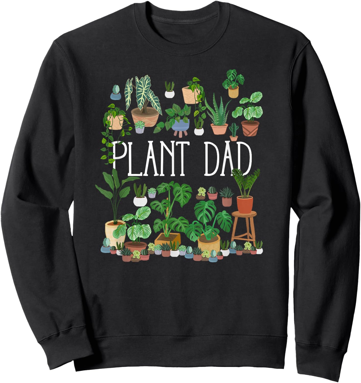 Potted Plant Dad Sweatshirt - Sweatshirt | Black