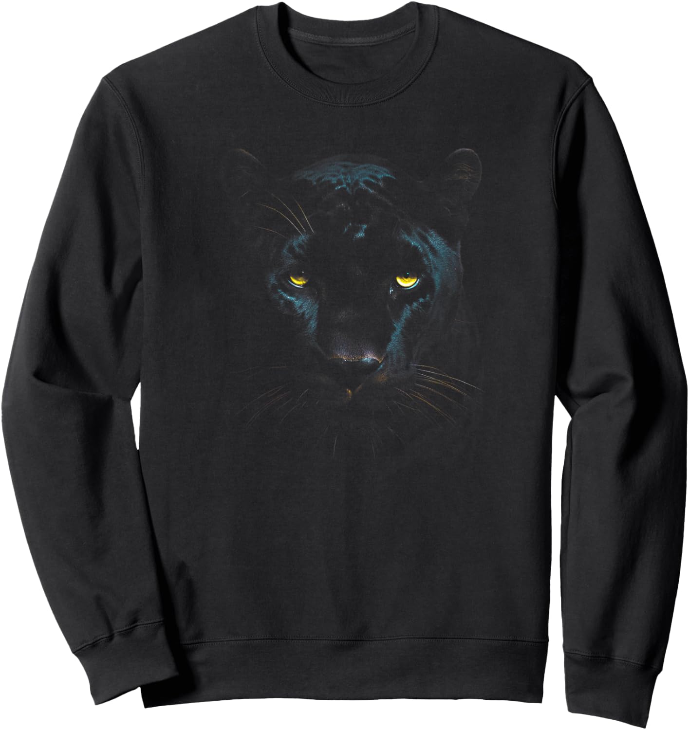 Panther Wild Black Cat Portrait Africa Animal Women Sweatshirt - Sweatshirt | Black
