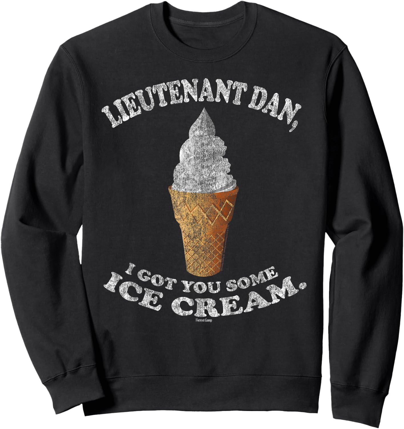 Forrest Gump Ice Cream Sweatshirt - Sweatshirt | Black