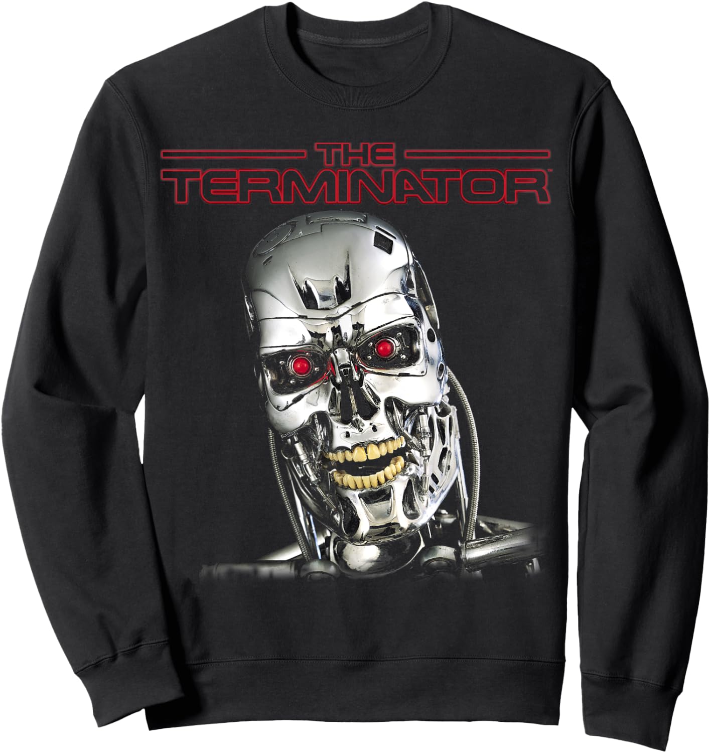 The Terminator T-800 Retro Head Cyborg Gamer Classic Sci-Fi Sweatshirt - Sweatshirt | Black