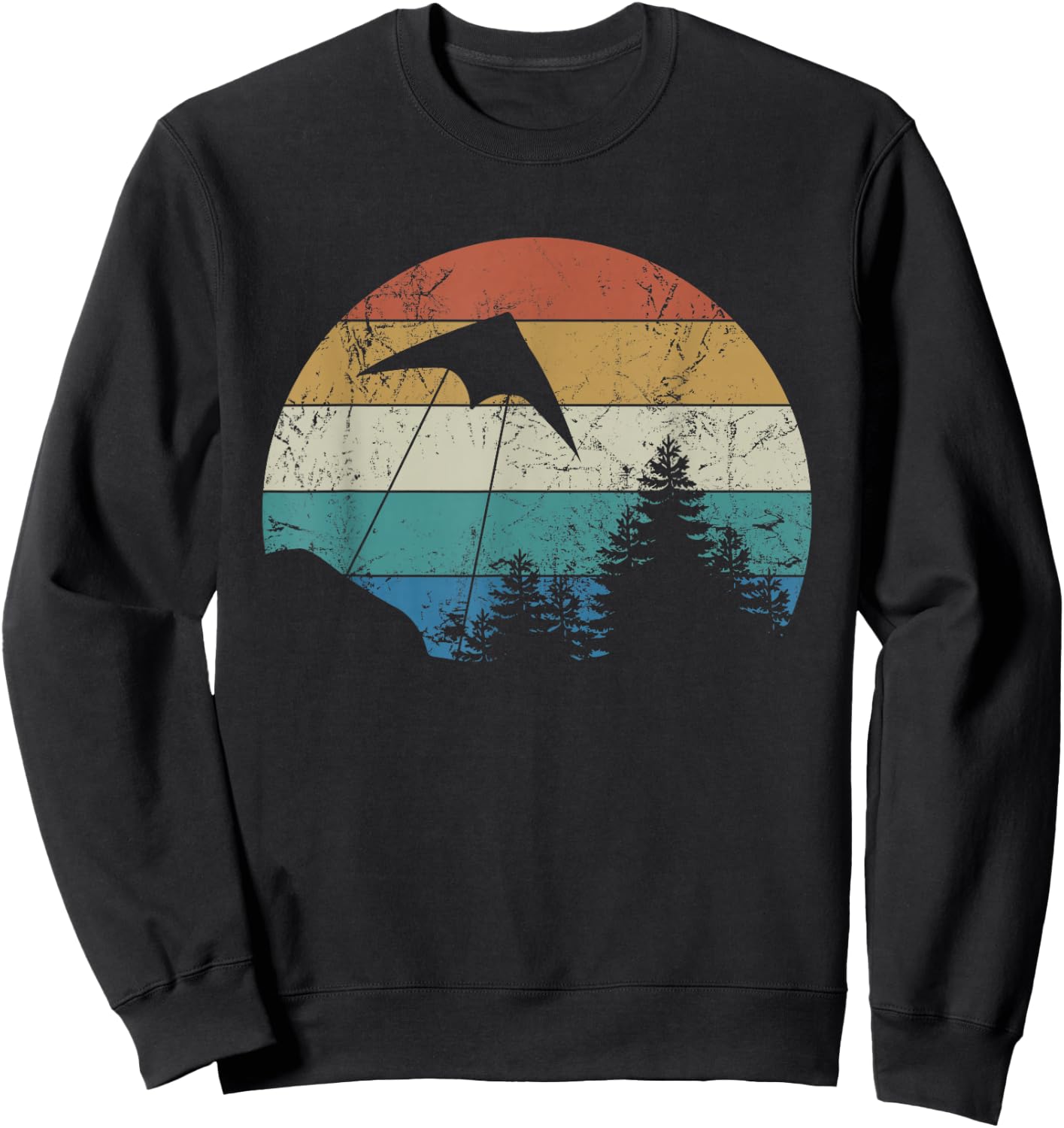 Stunt Drachen Fliegen Retro Fliegen Ein Drachen Love Stunt Drachen Sweatshirt - Sweatshirt | Black