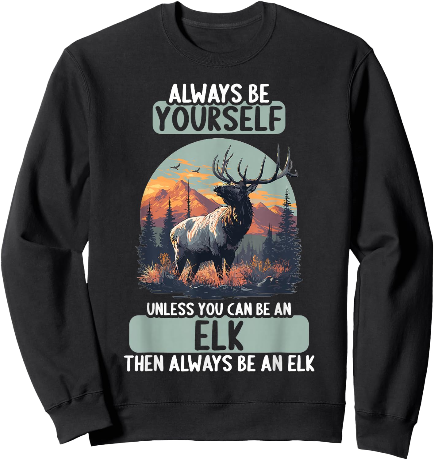 Elks Elk Sweatshirt - Sweatshirt | Black