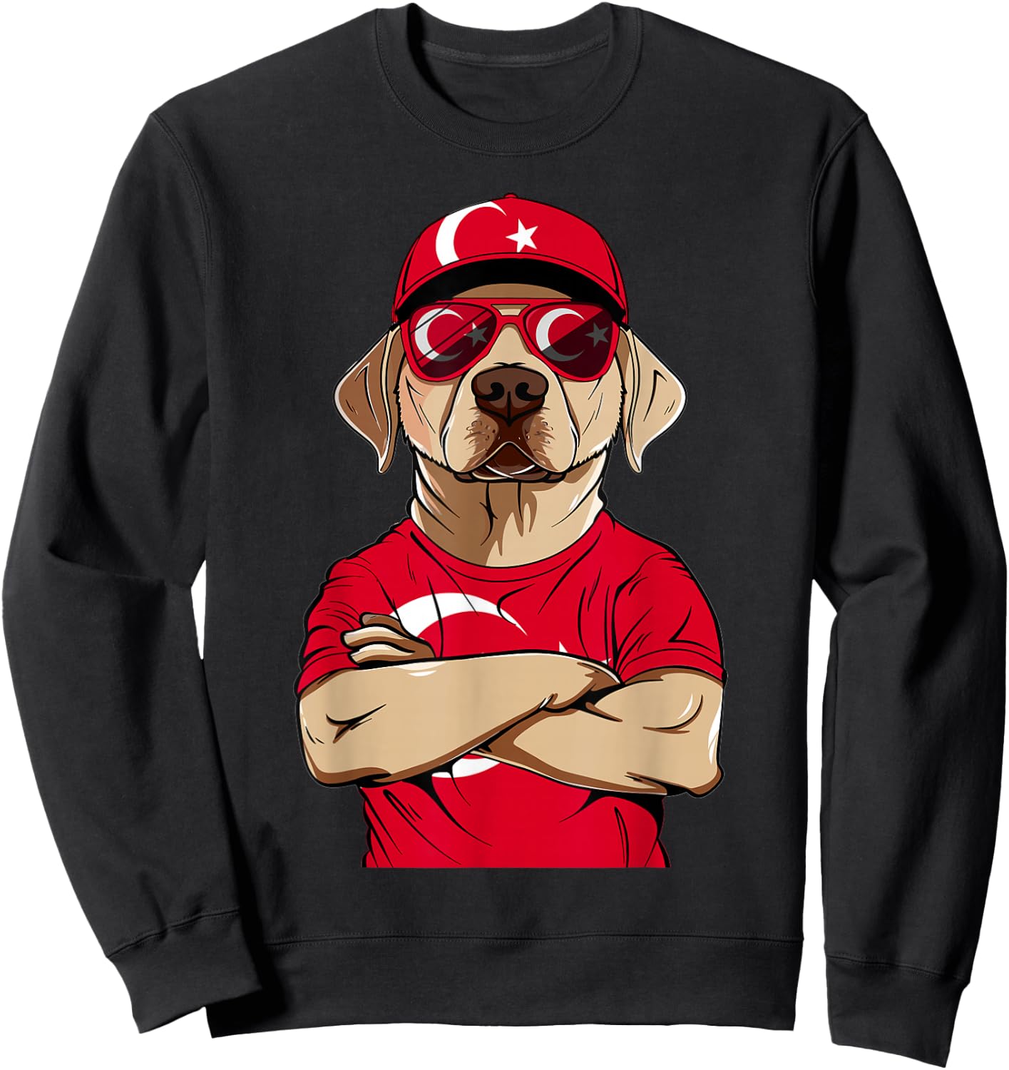Turkish Flag Dog Mom Souvenirs Products Dogs Turkey Sweatshirt - Sweatshirt | Black
