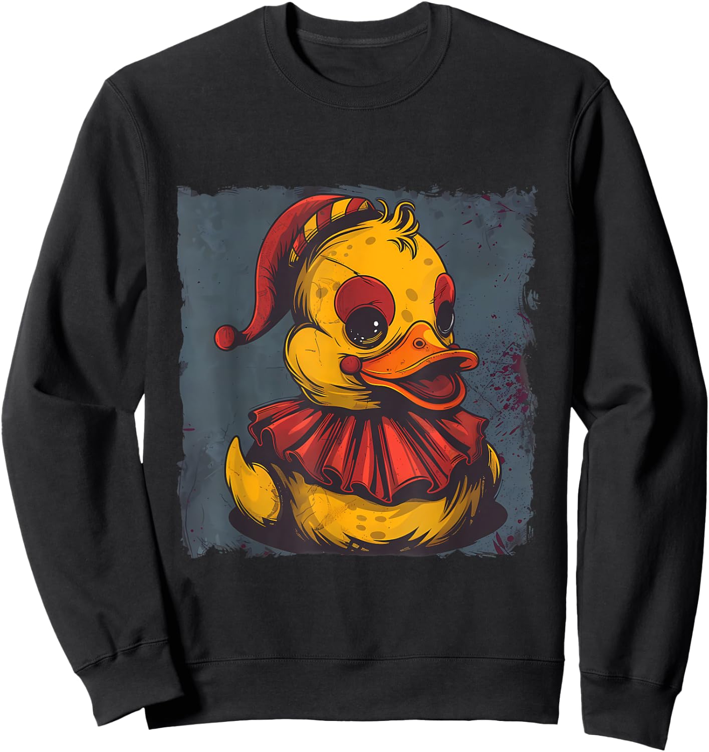 Rubber Duck Clown Rubber Duckie Circus Rubber Duckling Sweatshirt - Sweatshirt | Black