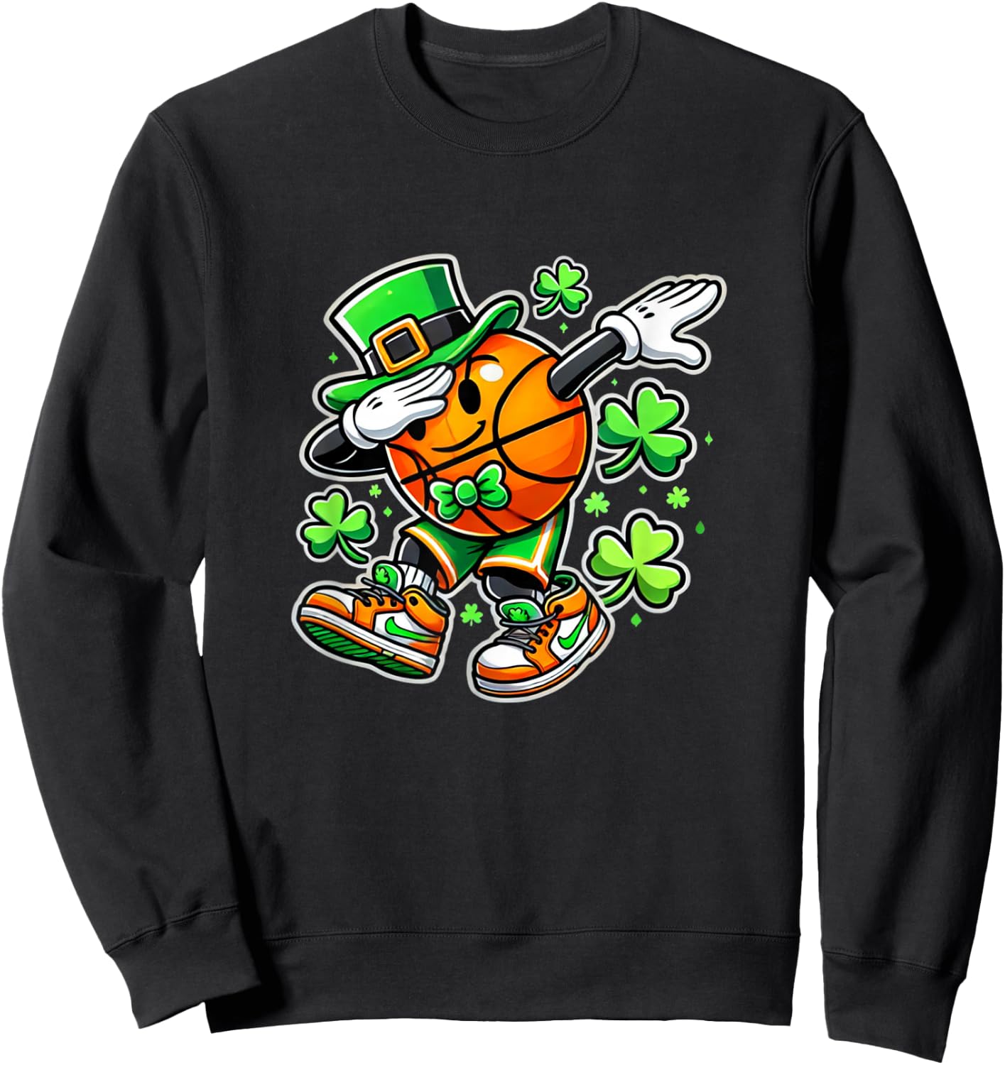 Basketball St Patricks Day Irish Basketball Sweatshirt - Sweatshirt | Black