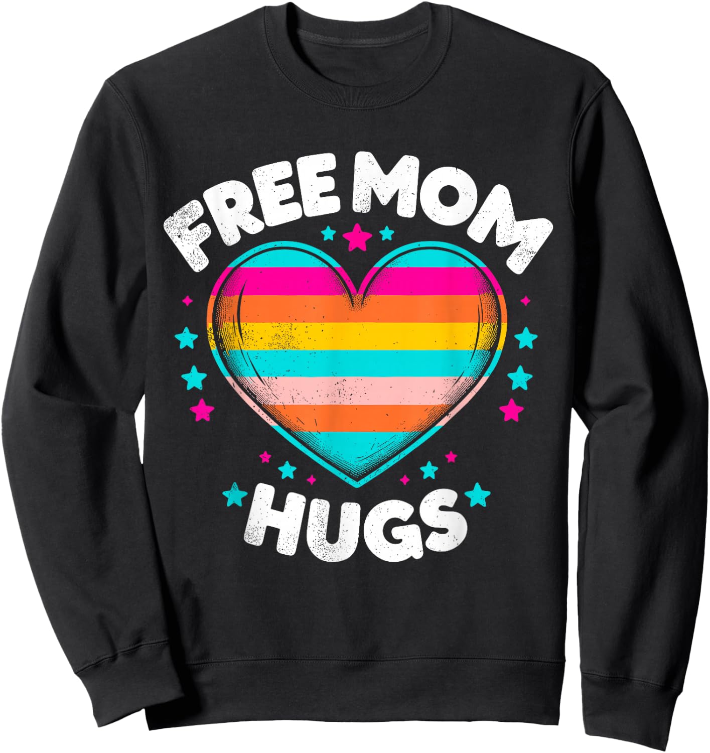 Free Mom Hugs LGBTQ Sweatshirt - Sweatshirt | Black