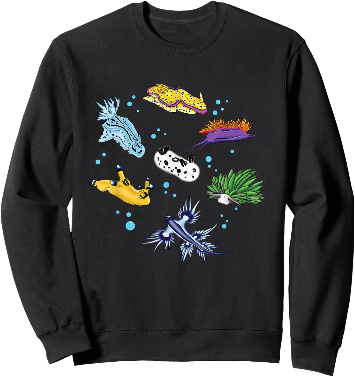 Nudibranch Sea Slug Ocean Scuba Diver Snorkeling Aquarium Sweatshirt - Sweatshirt | Black