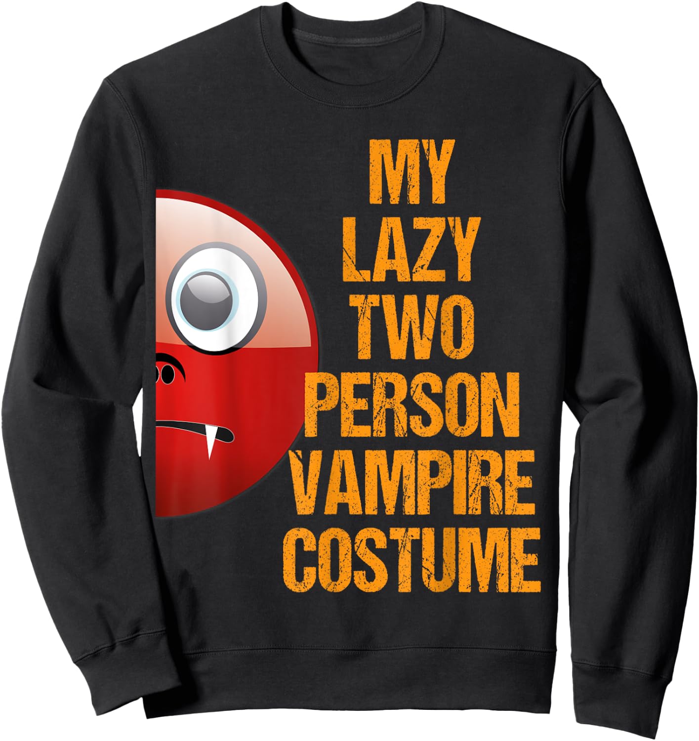 Vampire 2 Matching Couple Costume Funny Easy Halloween Sweatshirt - Sweatshirt | Black