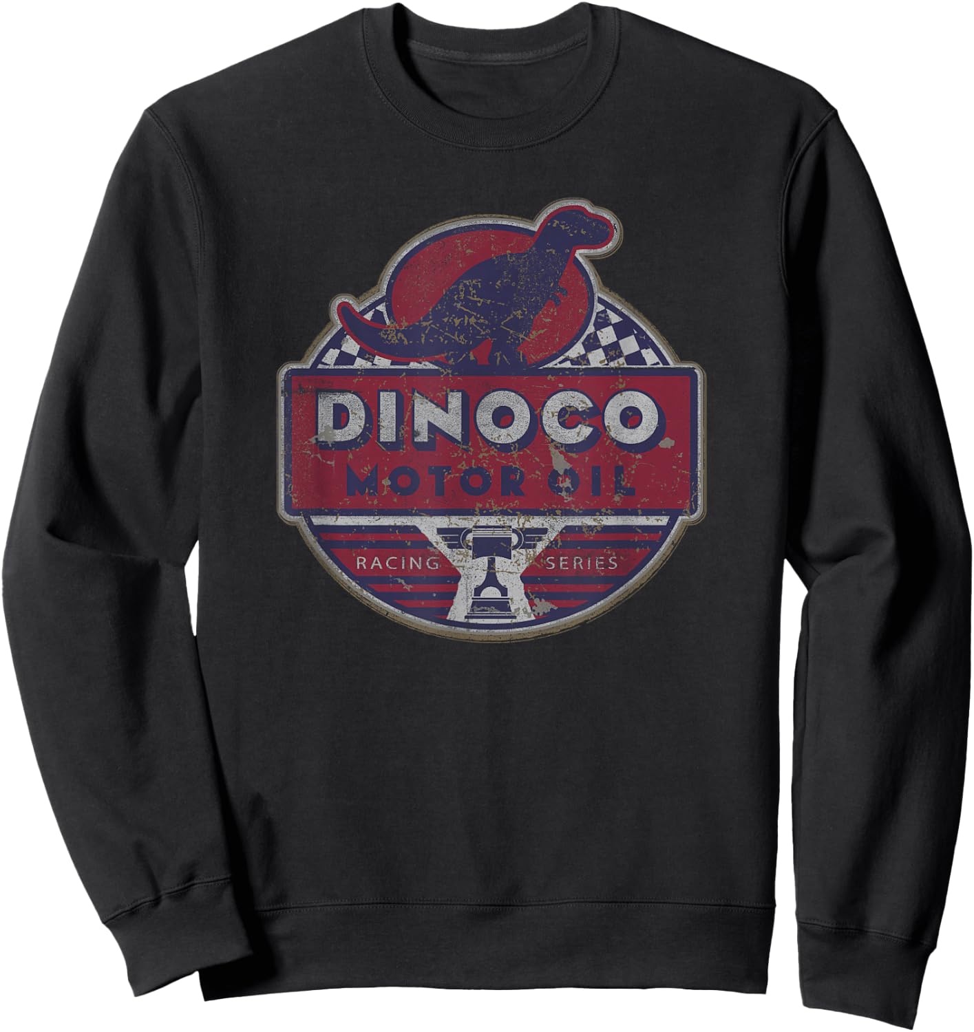 Disney Pixar Cars Dinoco Motor Oil Faded Sign Sweatshirt - Sweatshirt | Black