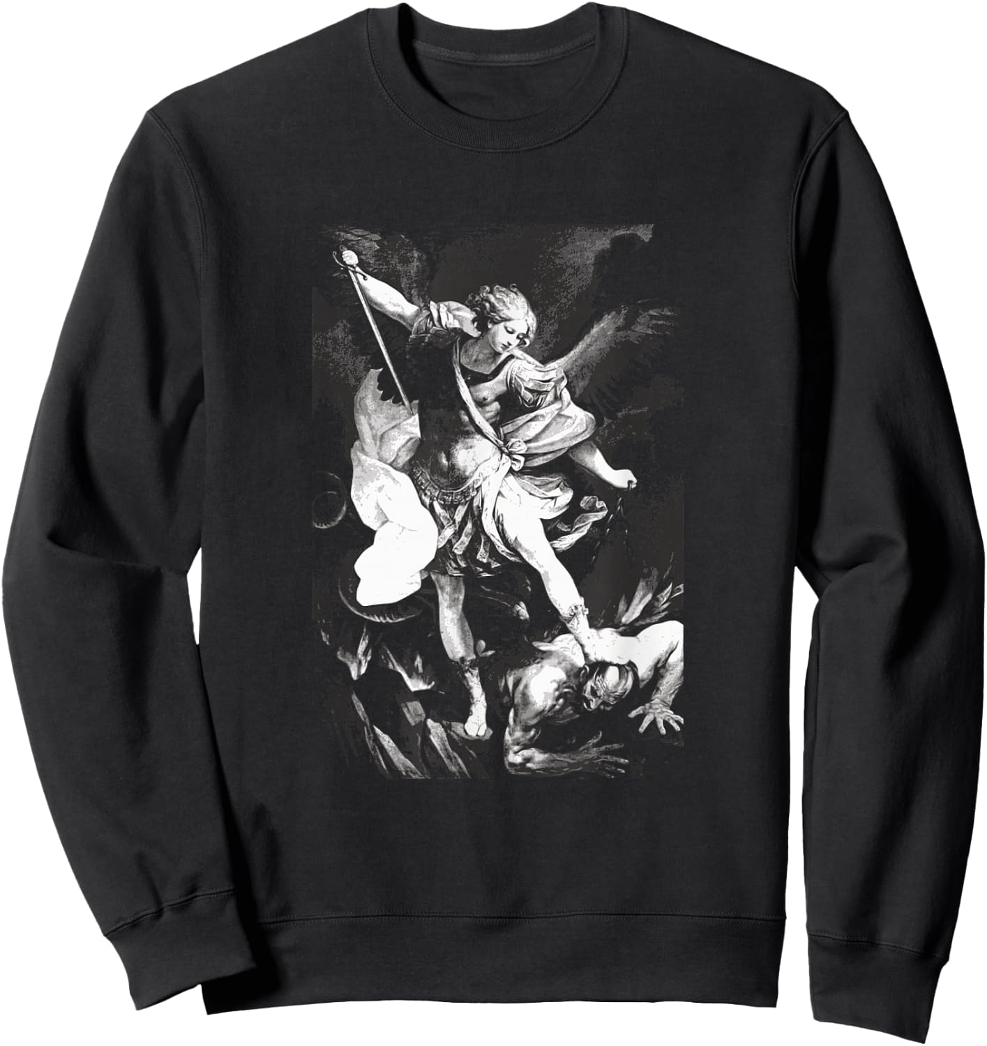 Saint Michael Archangel Angel Catholic Patron Sweatshirt - Sweatshirt | Black