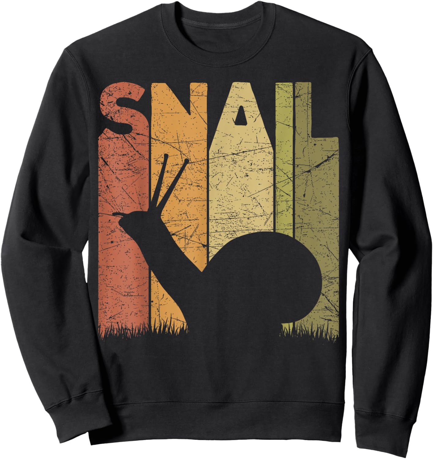 Snail Vintage Malacology Snail Lover Retro Malacologist Sweatshirt - Sweatshirt | Black