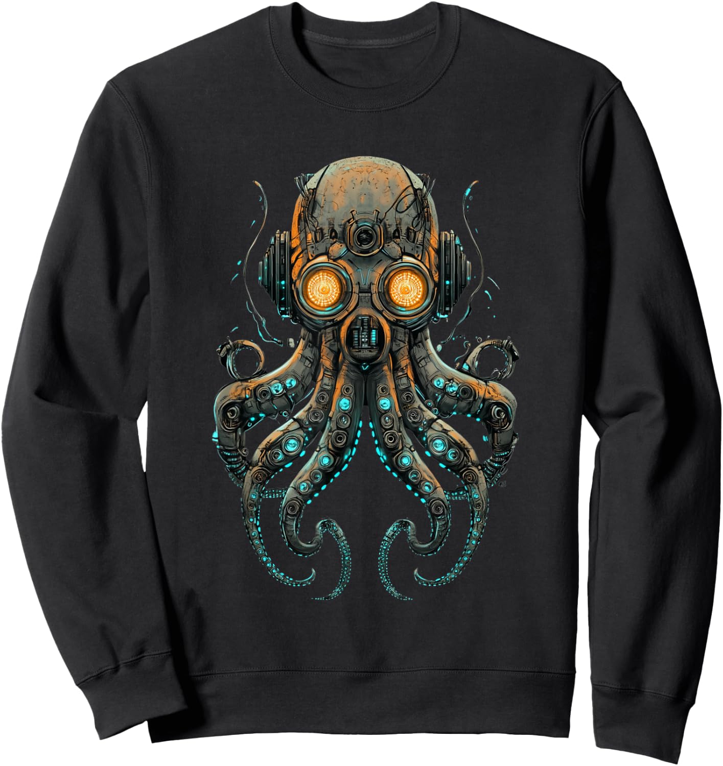 Octopus Cyborg Steampunk Sweatshirt - Sweatshirt | Black