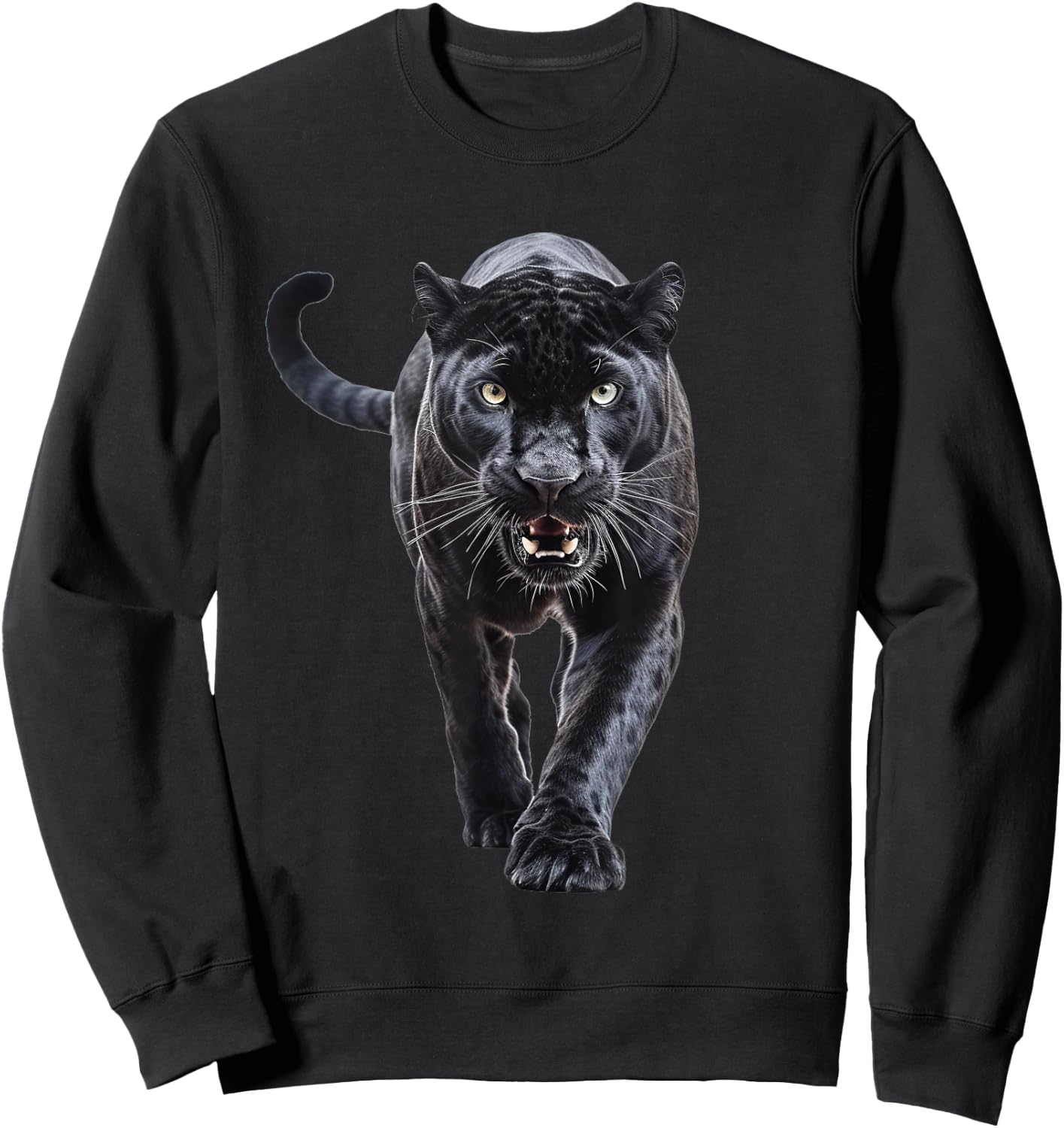 Black Panther Walking for Lovers Animal Leopard & Jaguar Sweatshirt - Sweatshirt | Black