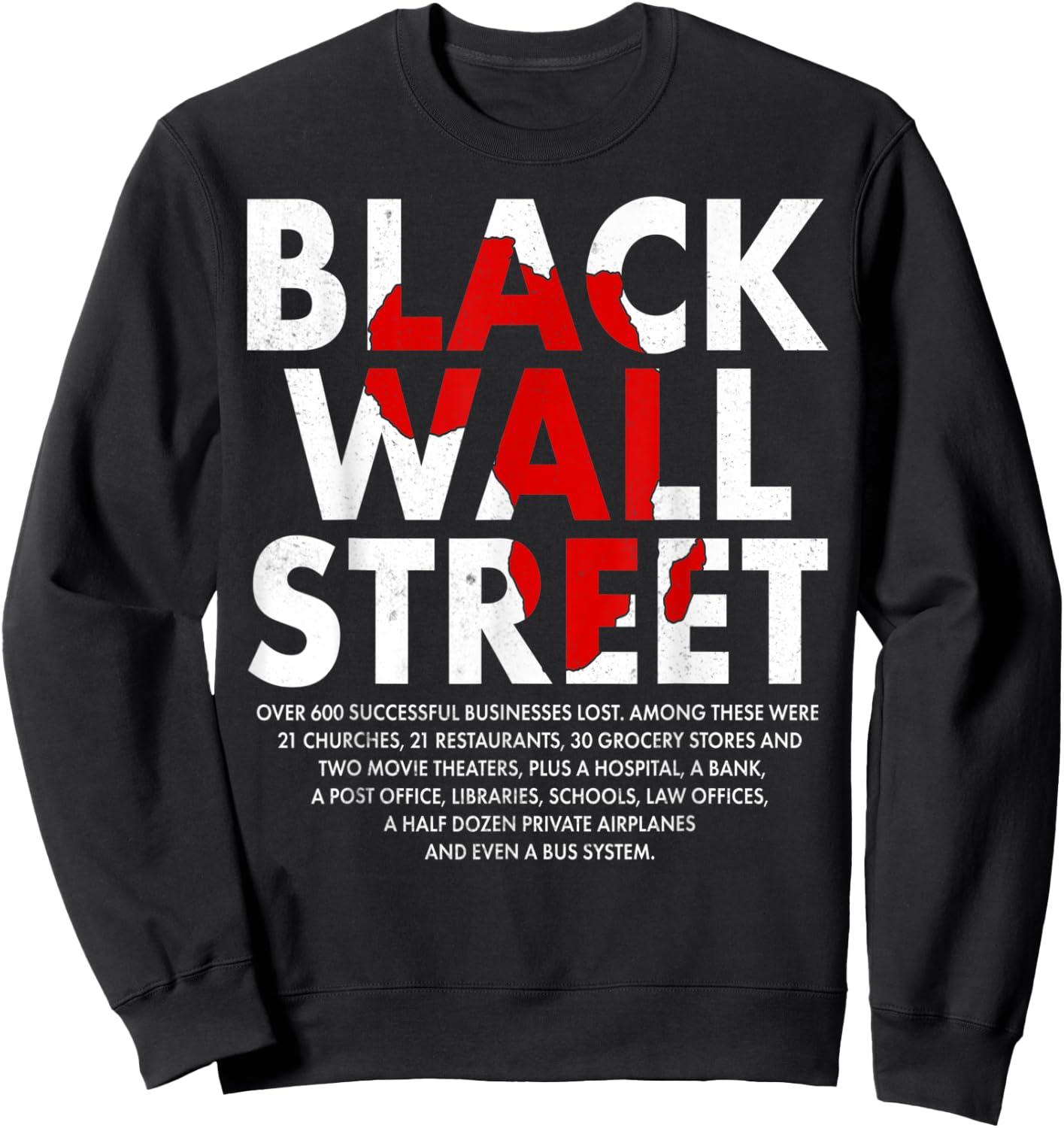 Black Wall Street Black History Month Sweatshirt - Sweatshirt | Black