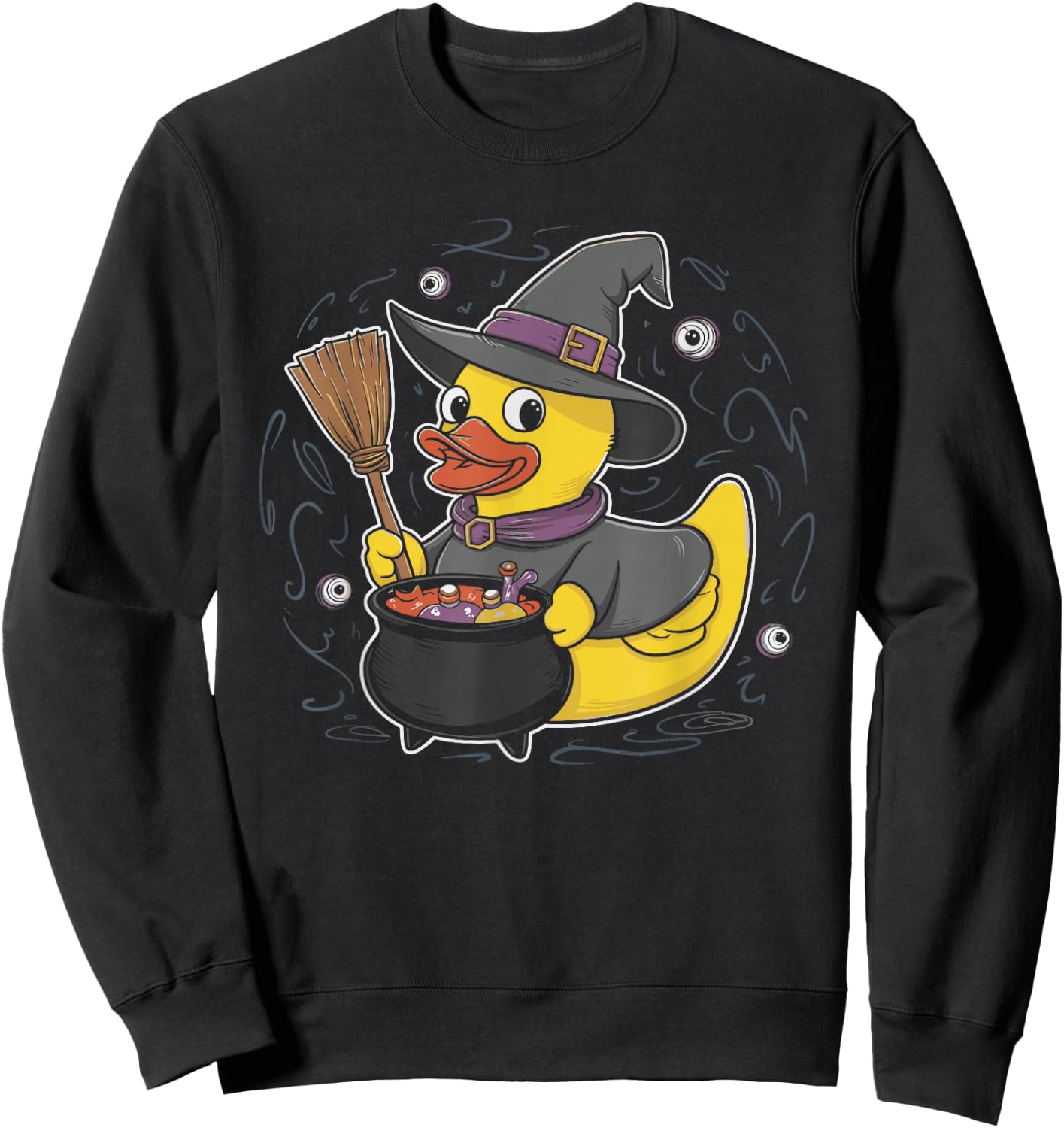 Rubber Duck Witch Rubber Duckie Costume Party Sweatshirt - Sweatshirt | Black