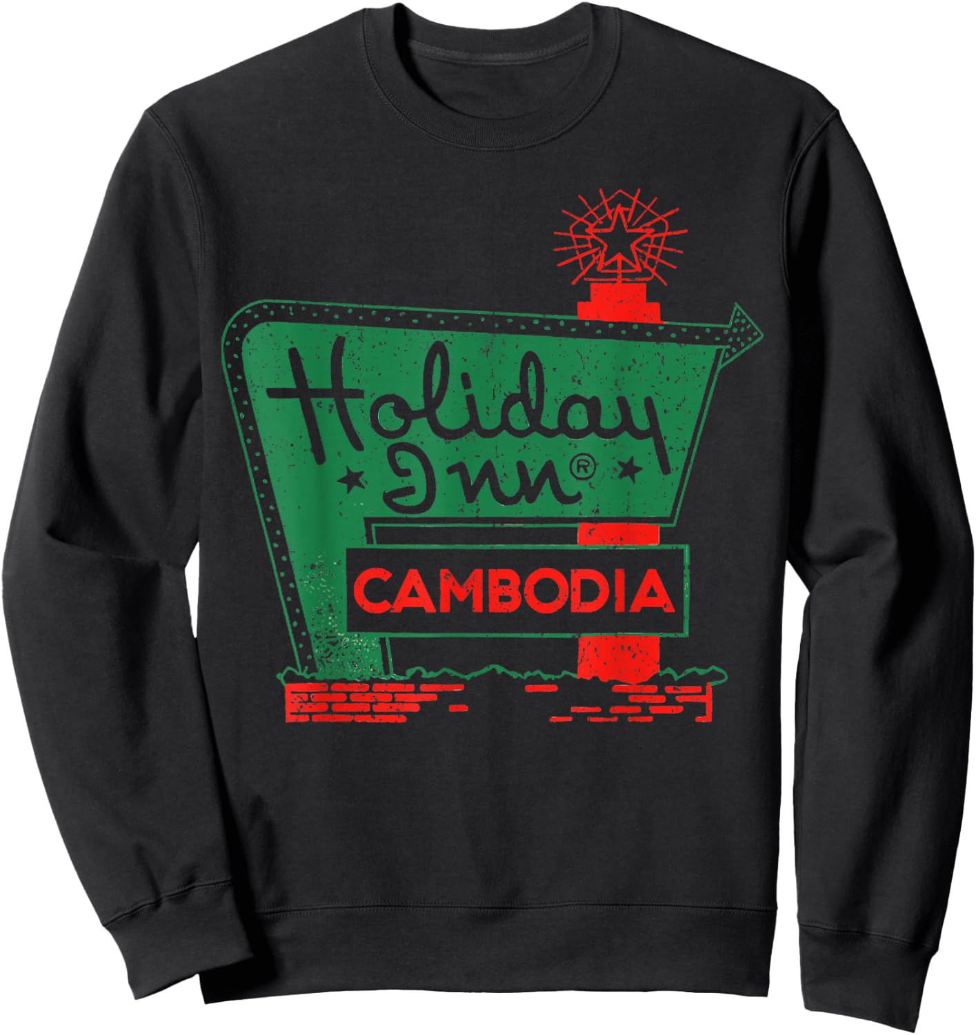 Vintage Holiday In Cambodia Sweatshirt - Sweatshirt | Black