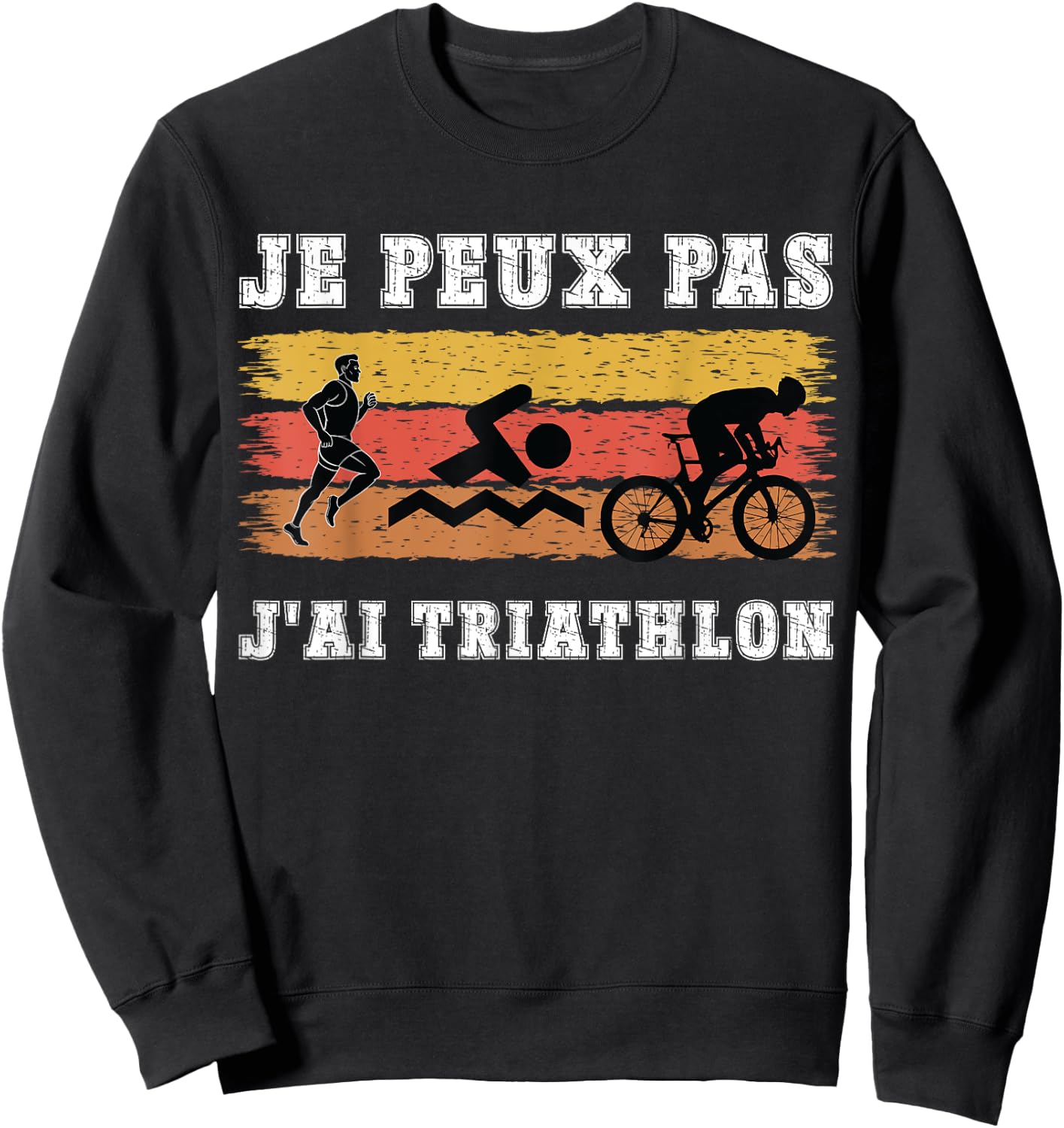 Je Peux Pas J'ai Triathlon Gift Sportif Passionate Sweatshirt - Sweatshirt | Black