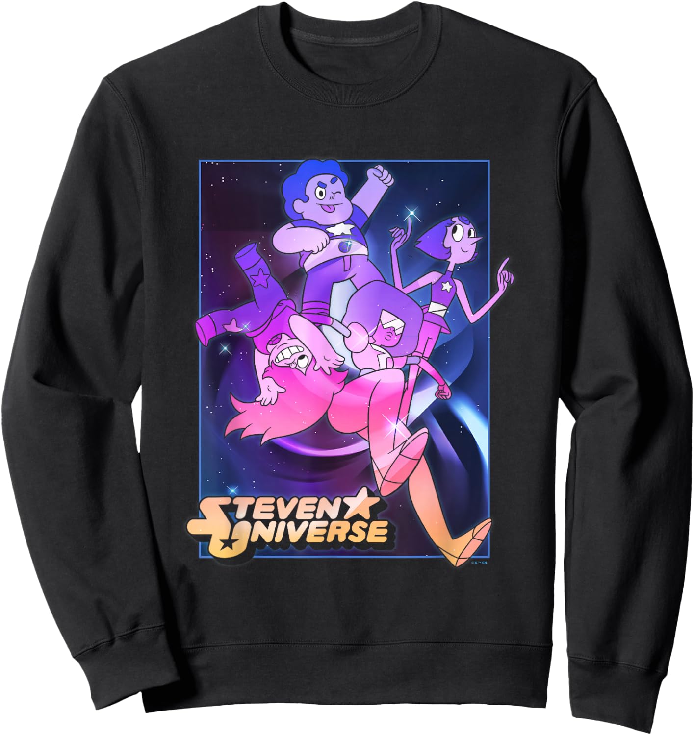 Steven Universe Crystal Gems Galactic Poster Sweatshirt - Sweatshirt | Black