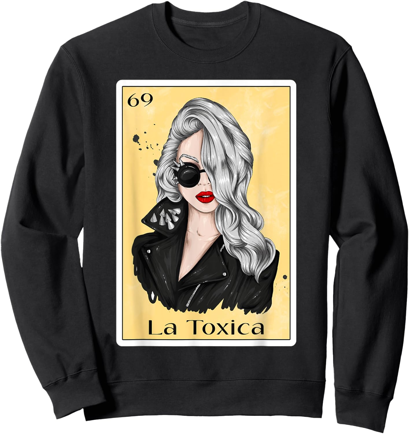 Women Spanish-Mexican Bingo Gifts Girls Toxica - La Toxica Sweatshirt - Sweatshirt | Black