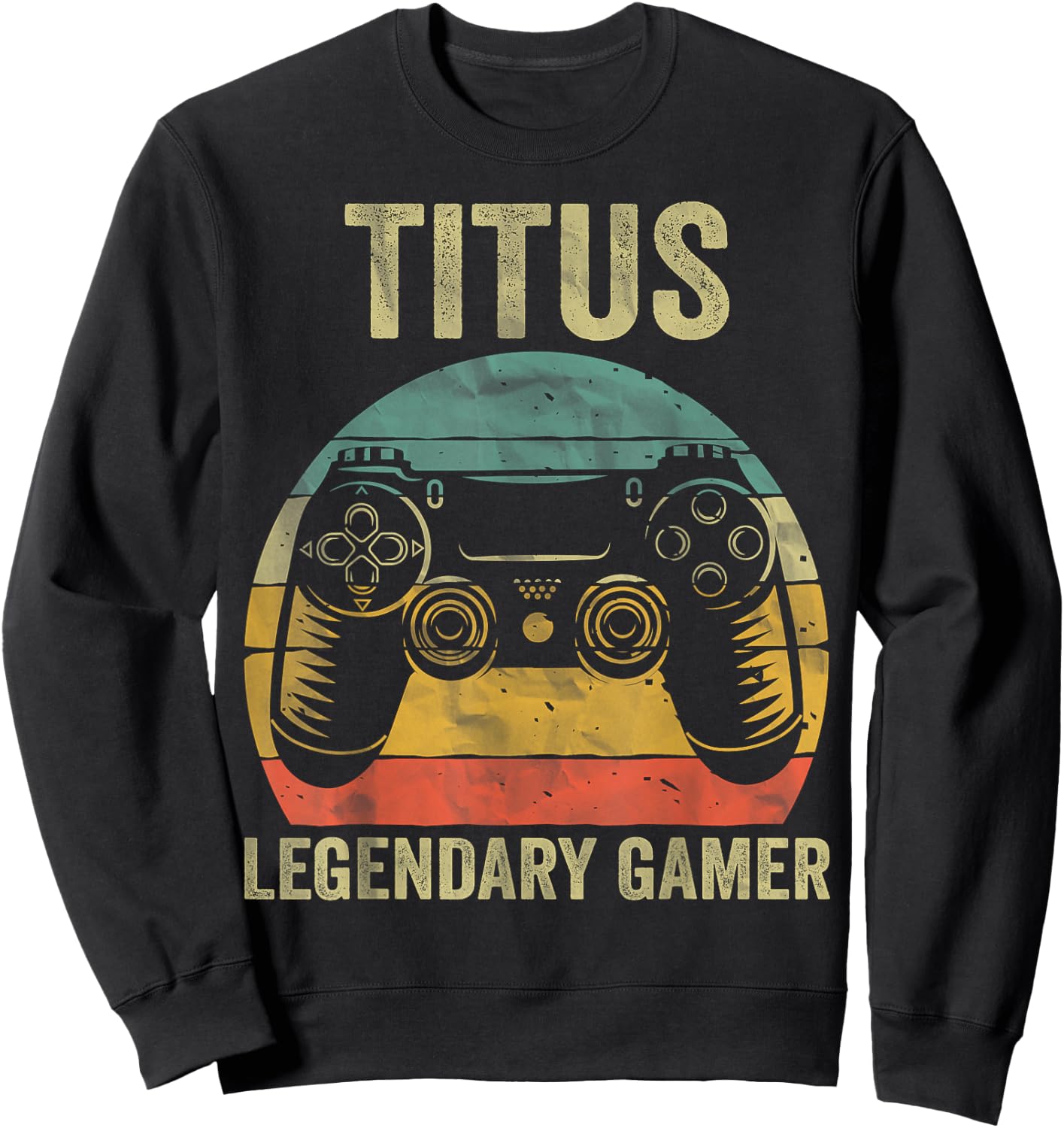 Personalised Legendary Gamer Shirt Titus Name Video Gamer , black, s Sweatshirt - Sweatshirt | Black