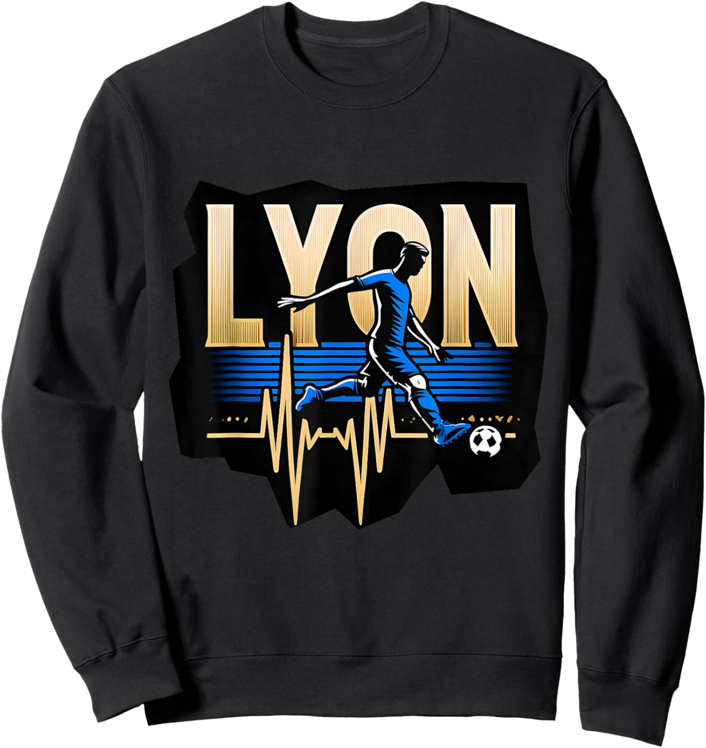 Gift Supporter Lyon Football Lyonnais , Black, S Sweatshirt - Sweatshirt | Black