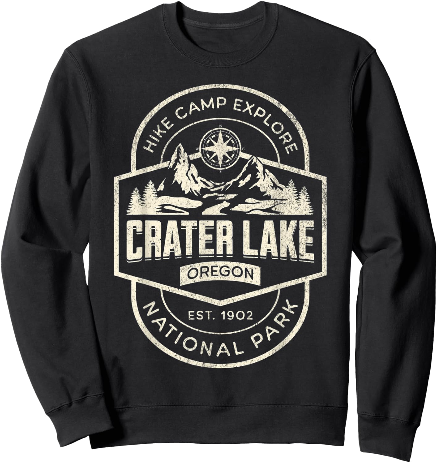Crater Lake National Park Sweatshirt - Sweatshirt | Black