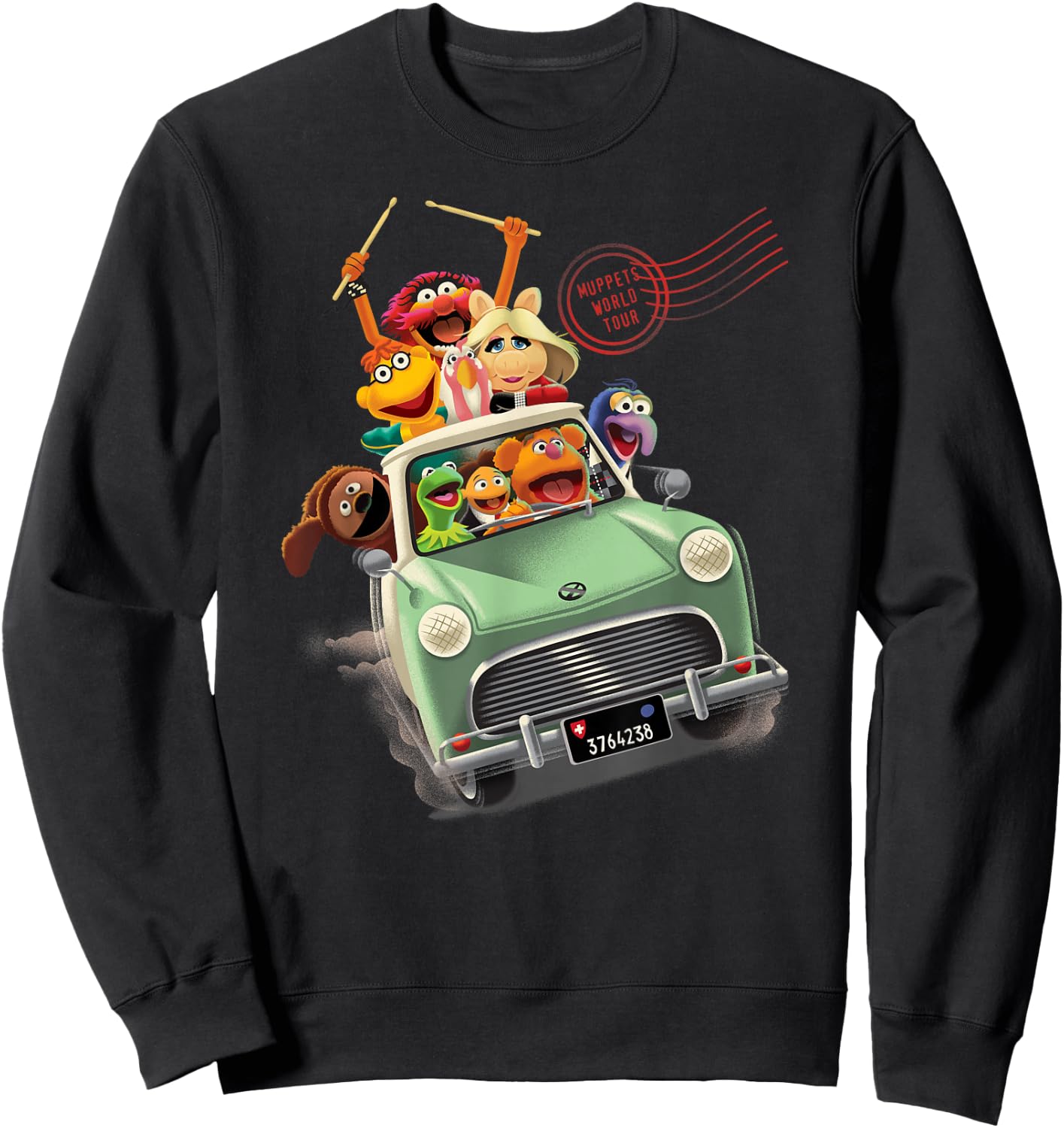 The Muppets - World Tour Driving Car Group Sweatshirt - Sweatshirt | Black
