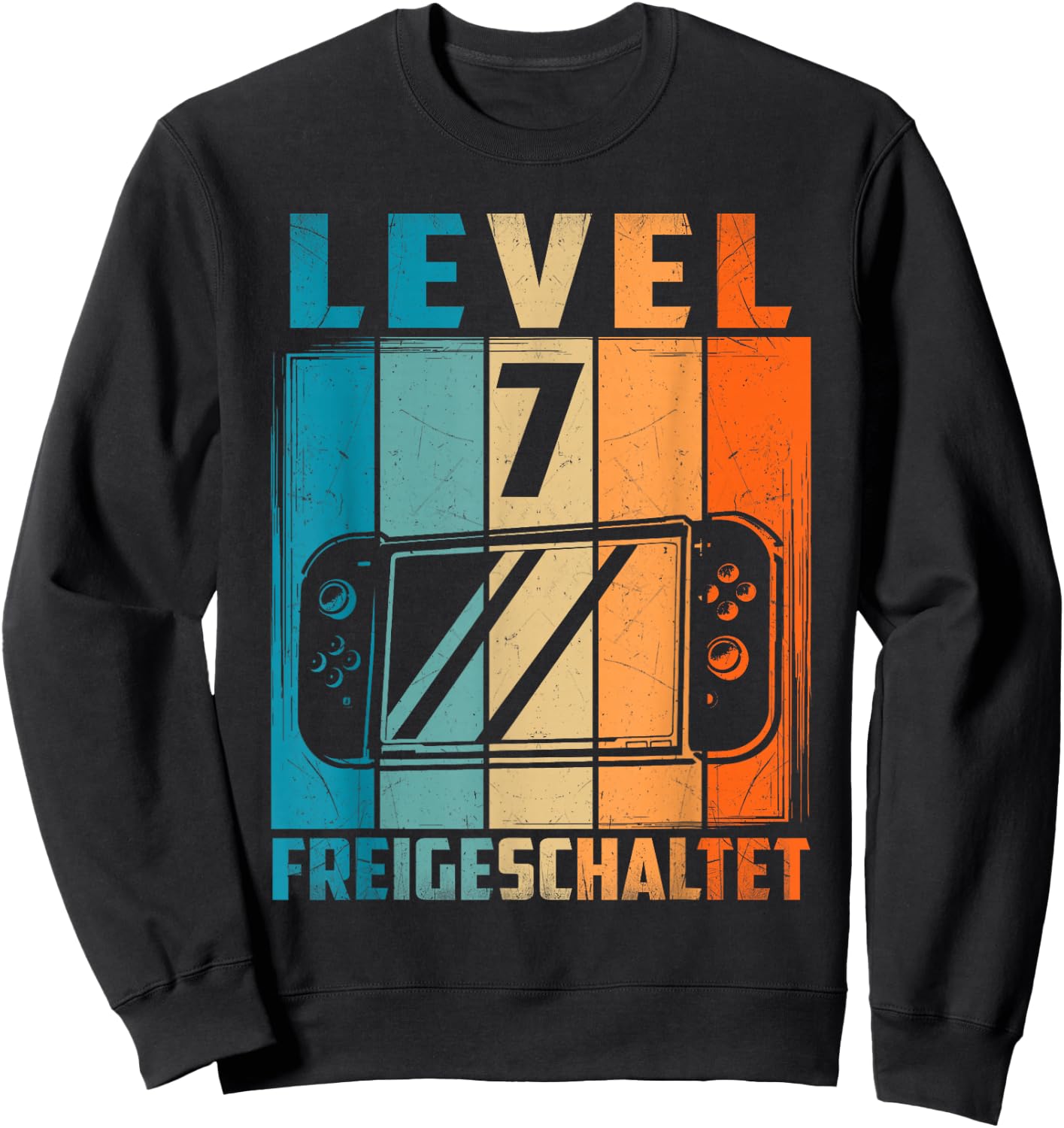 7. Geburtstag Freigeschaltet Jungen 7 Jahre Zocken Gamer Sweatshirt - Sweatshirt | Black