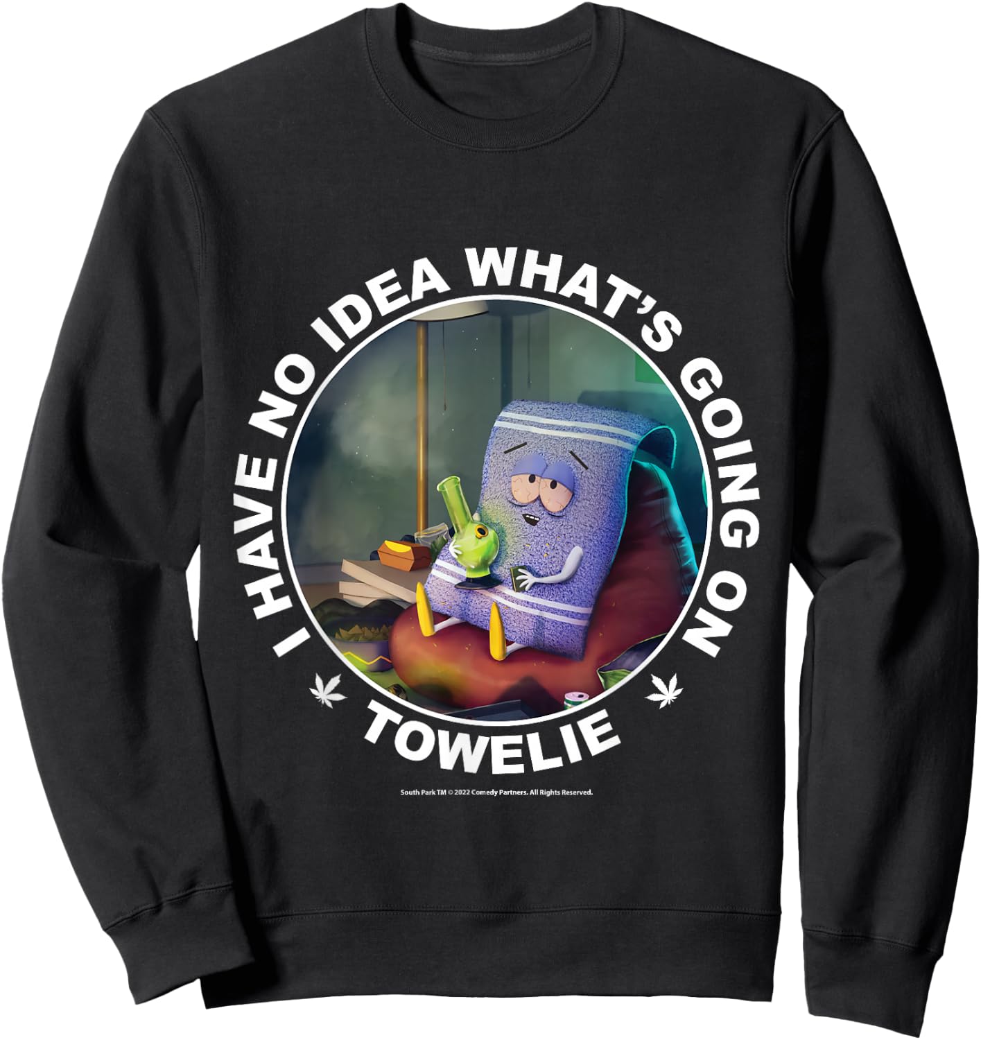 South Park with German Text "Ich habe keine Ahnung was los ist, black Sweatshirt - Sweatshirt | Black