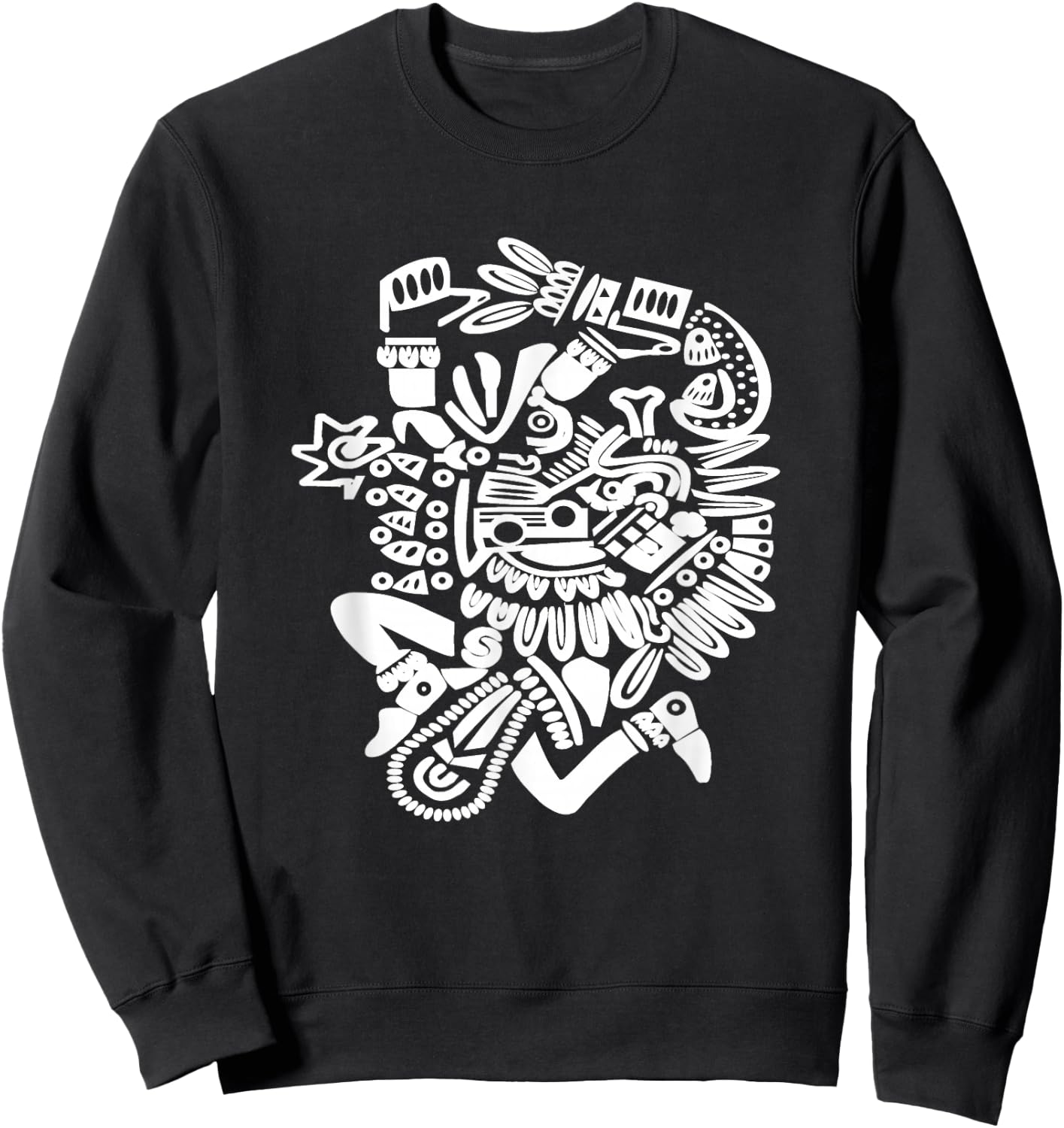 Quetzalcoatl Aztec God Deity Feathered Serpent Sweatshirt - Sweatshirt | Black