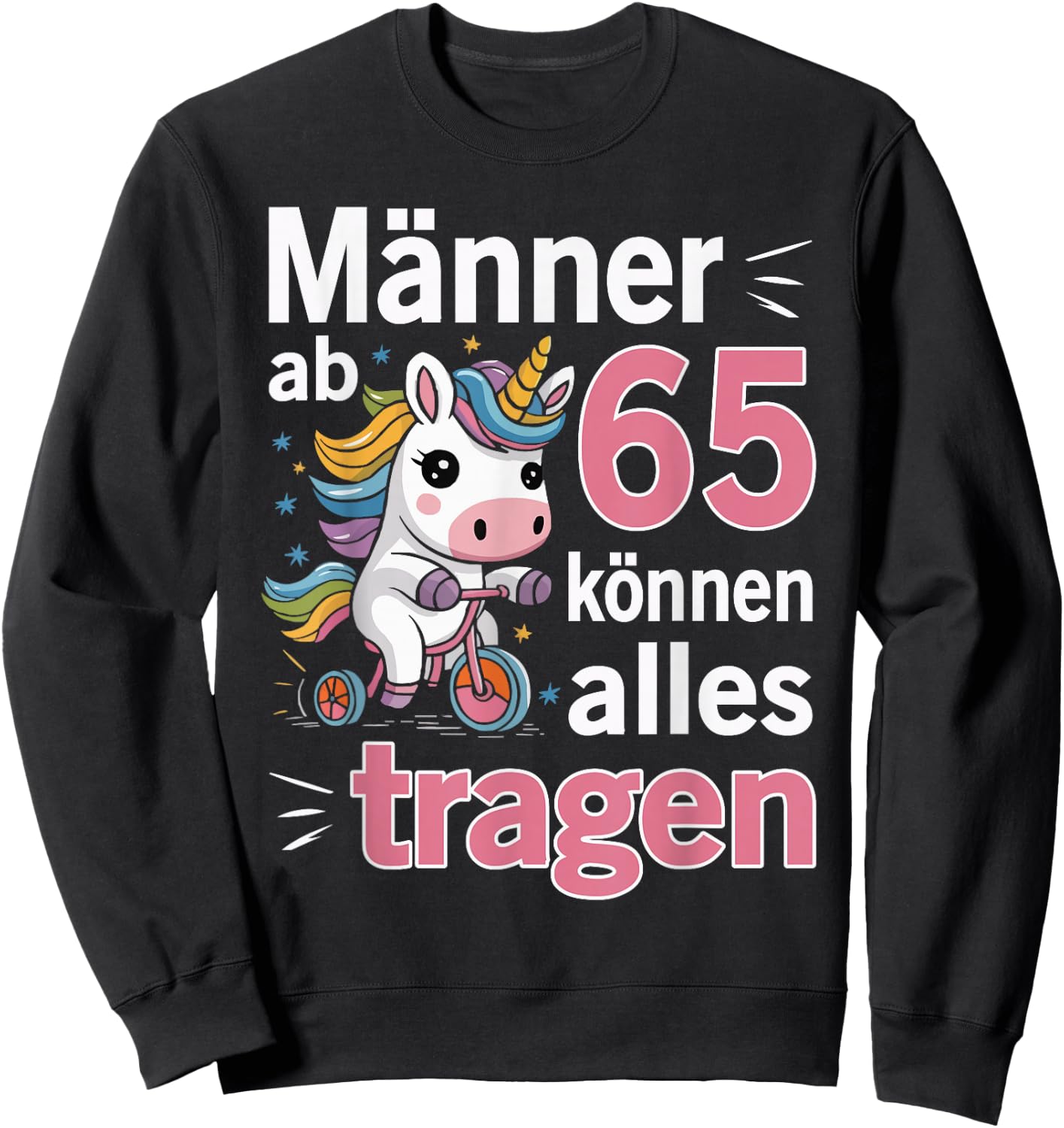 65th Birthday Man Men from 65 Years Funny Saying , black Sweatshirt - Sweatshirt | Black