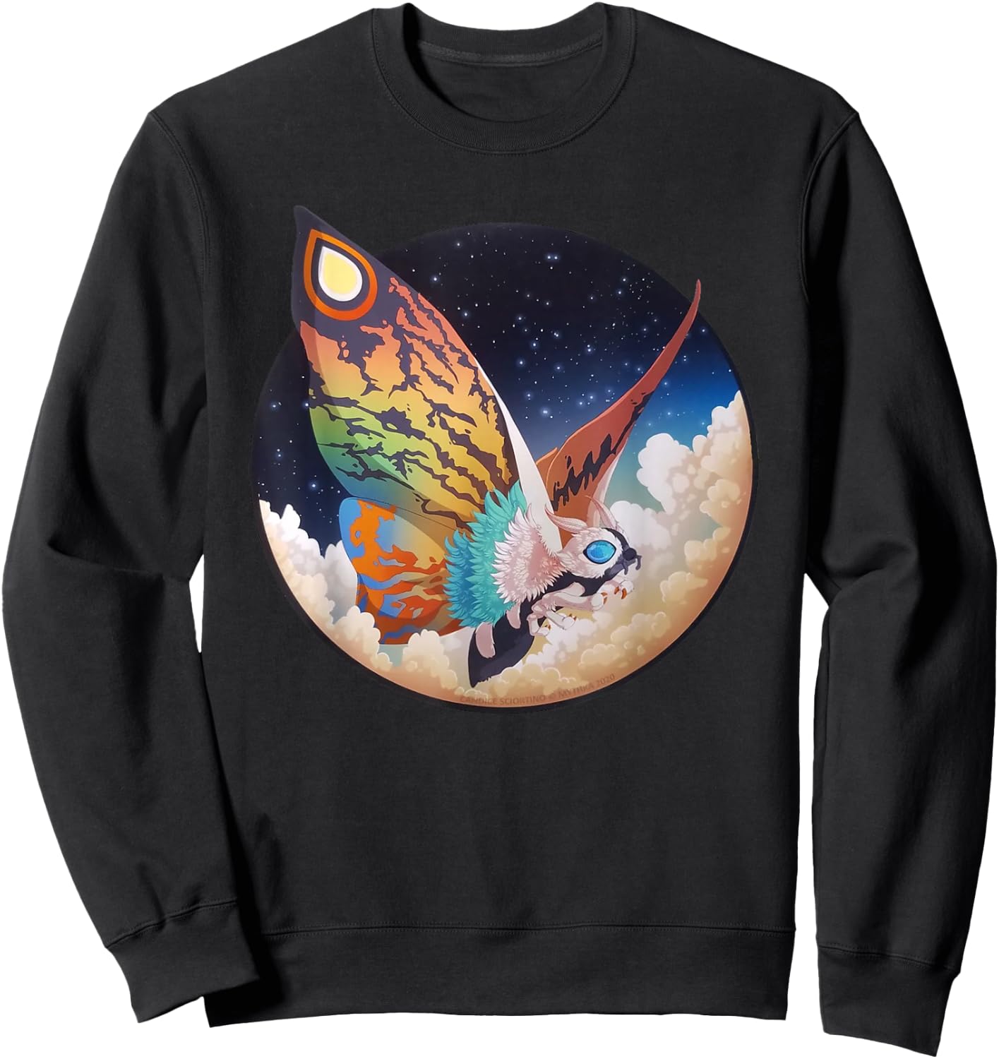 Vintage Mothra - Mothra Kaiju Monster , black Sweatshirt - Sweatshirt | Black