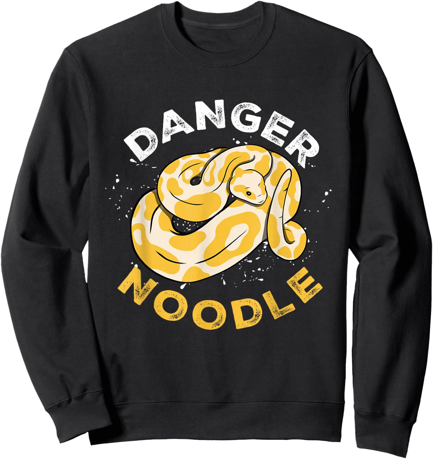 Snake Danger Noodle Serpent Python Wild Reptile Sweatshirt - Sweatshirt | Black