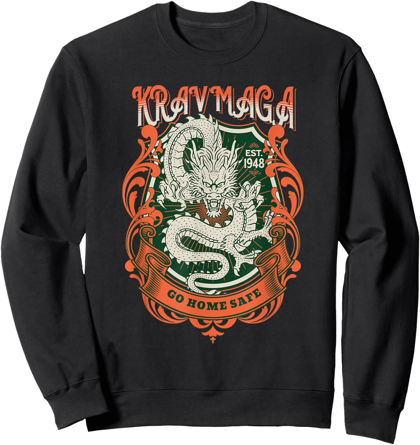 Krav Maga Dragon Design For Krav Women And Men Sweatshirt - Sweatshirt | Black