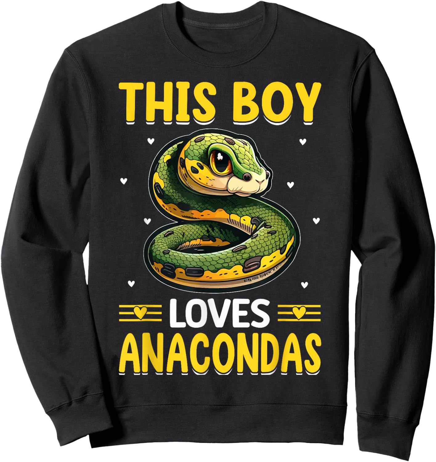 This Boy Loves Anacondas Sweatshirt - Sweatshirt | Black