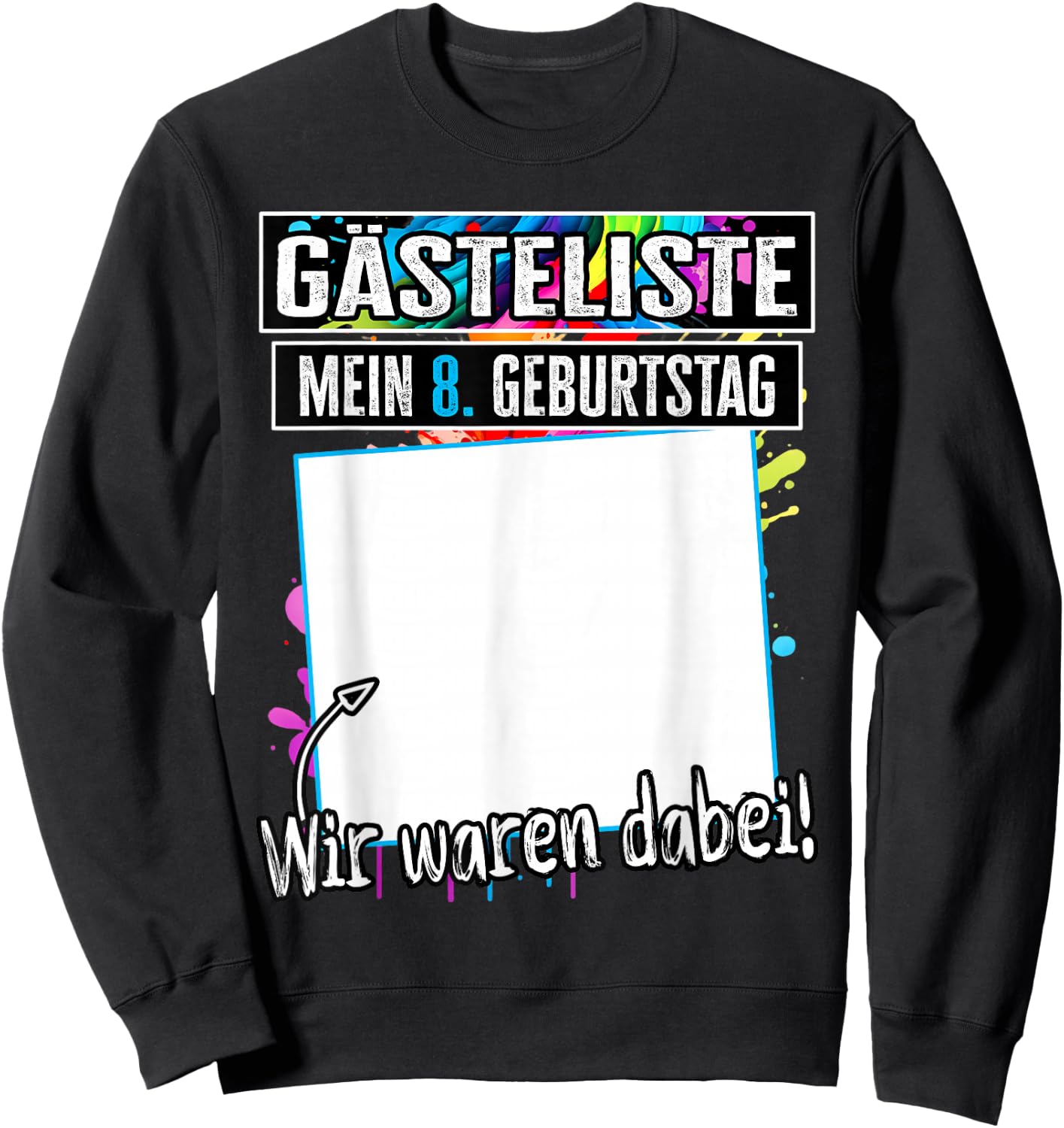 8 Jahre Junge Mädchen - Mein 8 Geburtstag Kindergeburtstag Sweatshirt - Sweatshirt | Black