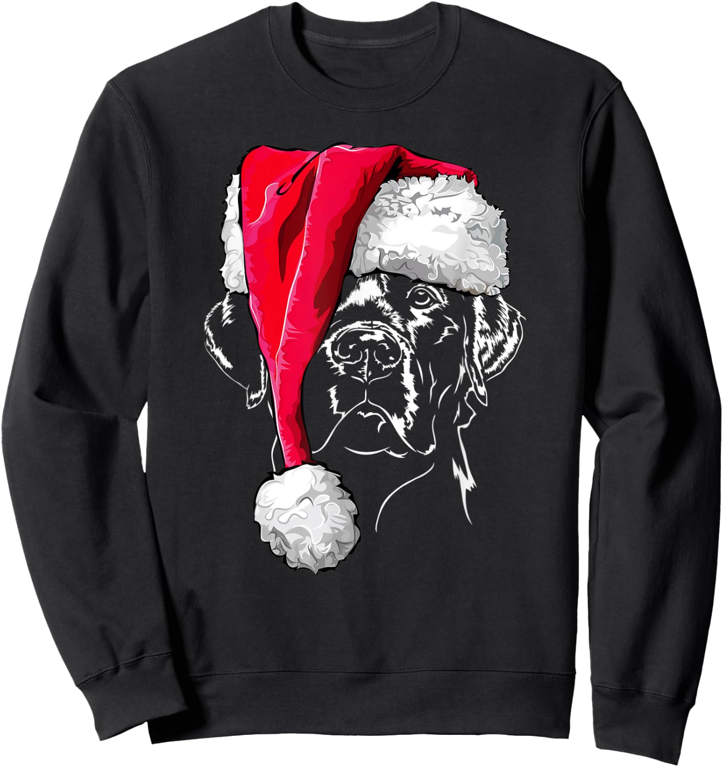 Funny Labrador Christmas T Shirt dog shirt gift Hund Sweatshirt - Sweatshirt | Black